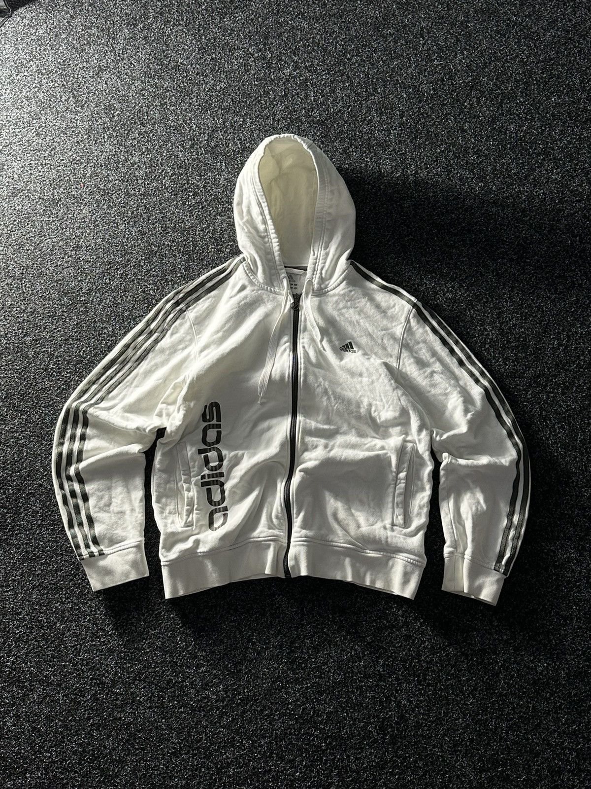 Adidas × Vintage ❗️Vintage Y2K Adidas 3 STRIPES & Big Logo skate hoodie rare Size US L / EU 52-54 / 3 - 1 Thumbnail
