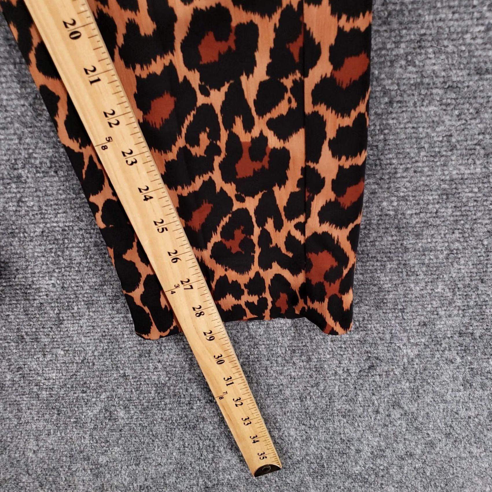 J.Crew J.CREW Pants Women 0 Orange High Rise Wide-Leg Trouser Leopard Print Dress Pants Size 25" / US 0 / IT 36 - 6 Thumbnail
