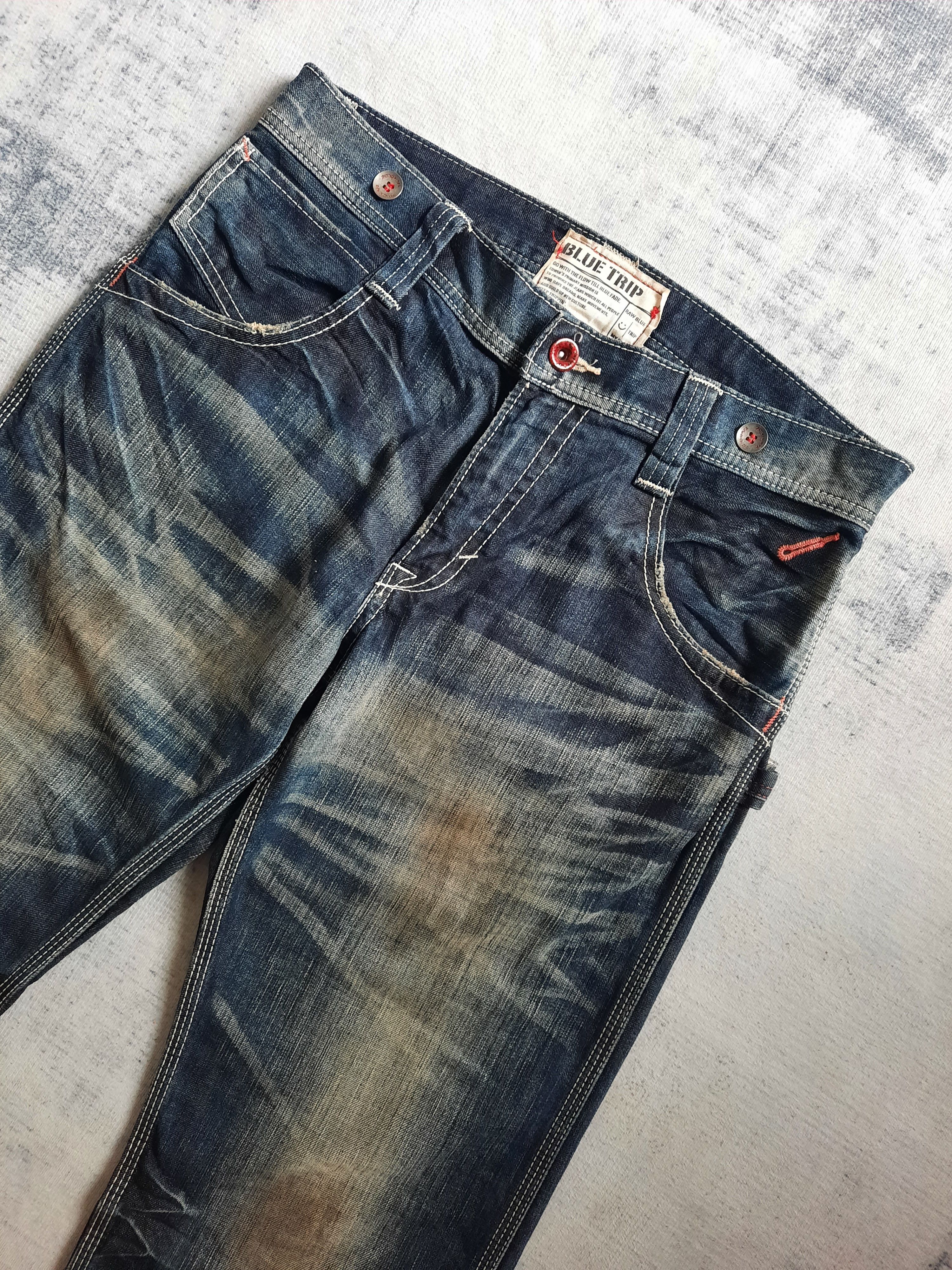 Japanese Brand 🔱 Edwin blue trip indigo stonewash carpenter denim pants Size US 32 / EU 48 - 3 Thumbnail