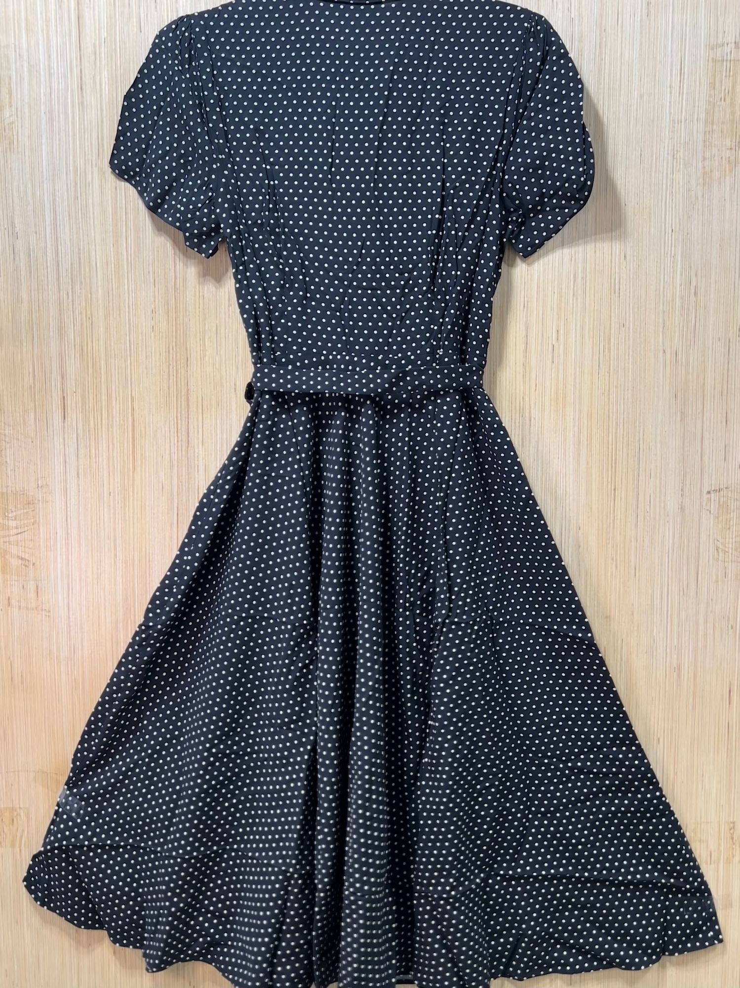 Chaps Chaps- Women's Casual Bohemian Midi Dress V-Neck With Wavy S Size XS / US 0-2 / IT 36-38 - 3 Thumbnail