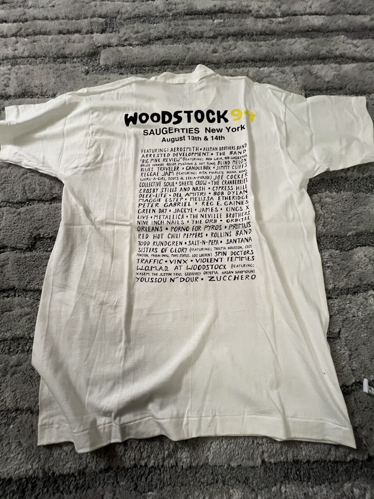 Fruit Of The Loom Vintage woodstock 94 t shirt Size US XL / EU 56 / 4 - 9 Thumbnail