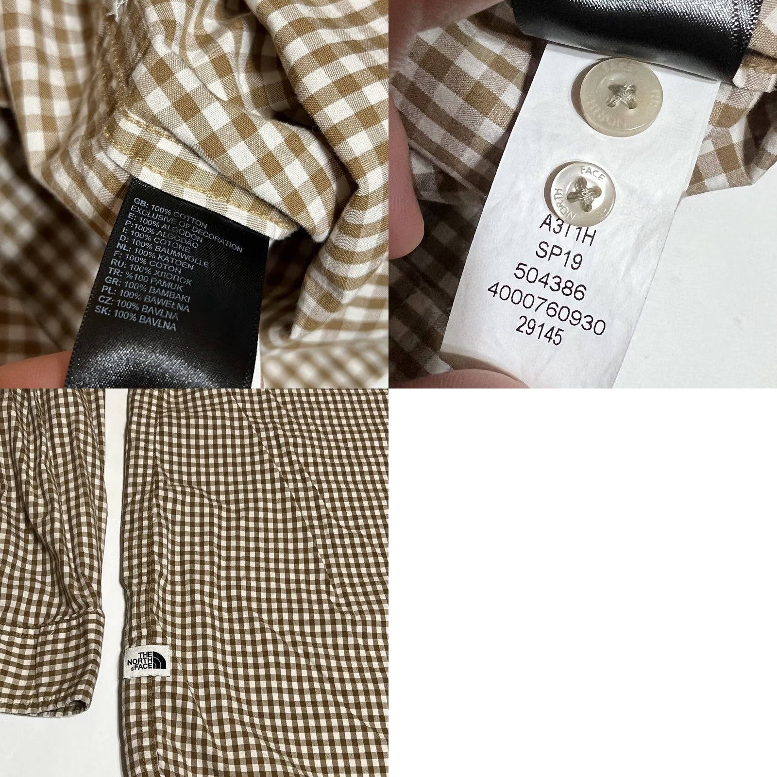 The North Face The North Face Shirt Men's 2XL Button-Up Brown Check Long Sleeve Cotton 100% Pocketed Casual Size US XXL / EU 58 / 5 - 8 Thumbnail