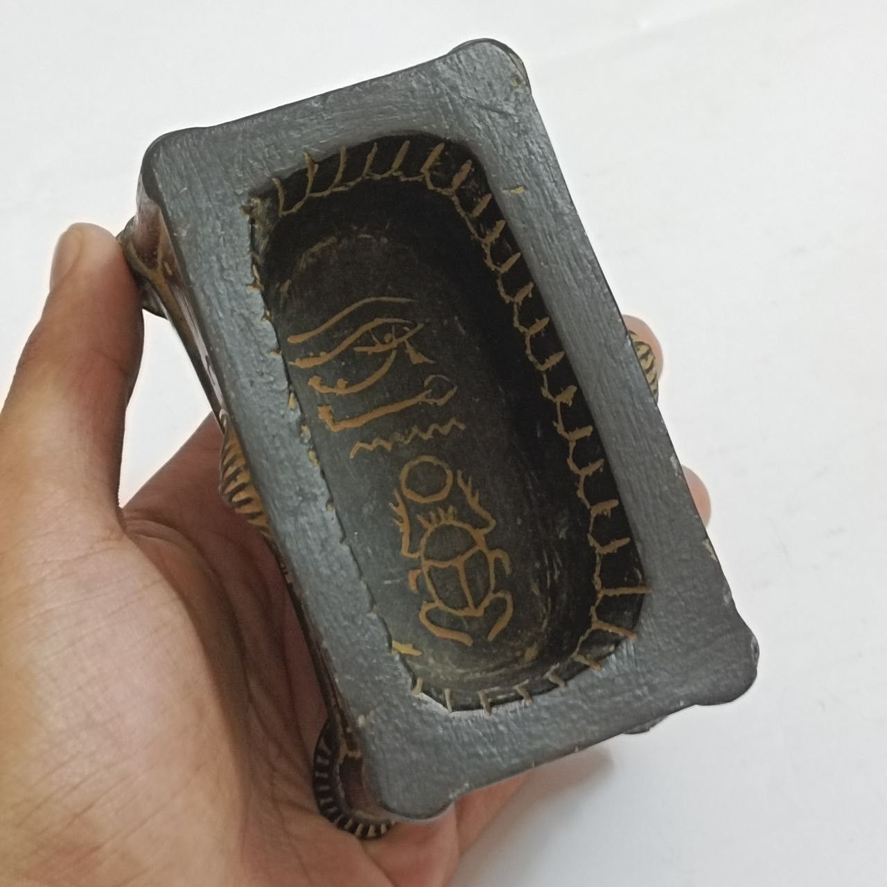 Handmade Antique Egyptian Sarcophagus Box, Vintage Pharaonic Style Size ONE SIZE - 3 Thumbnail