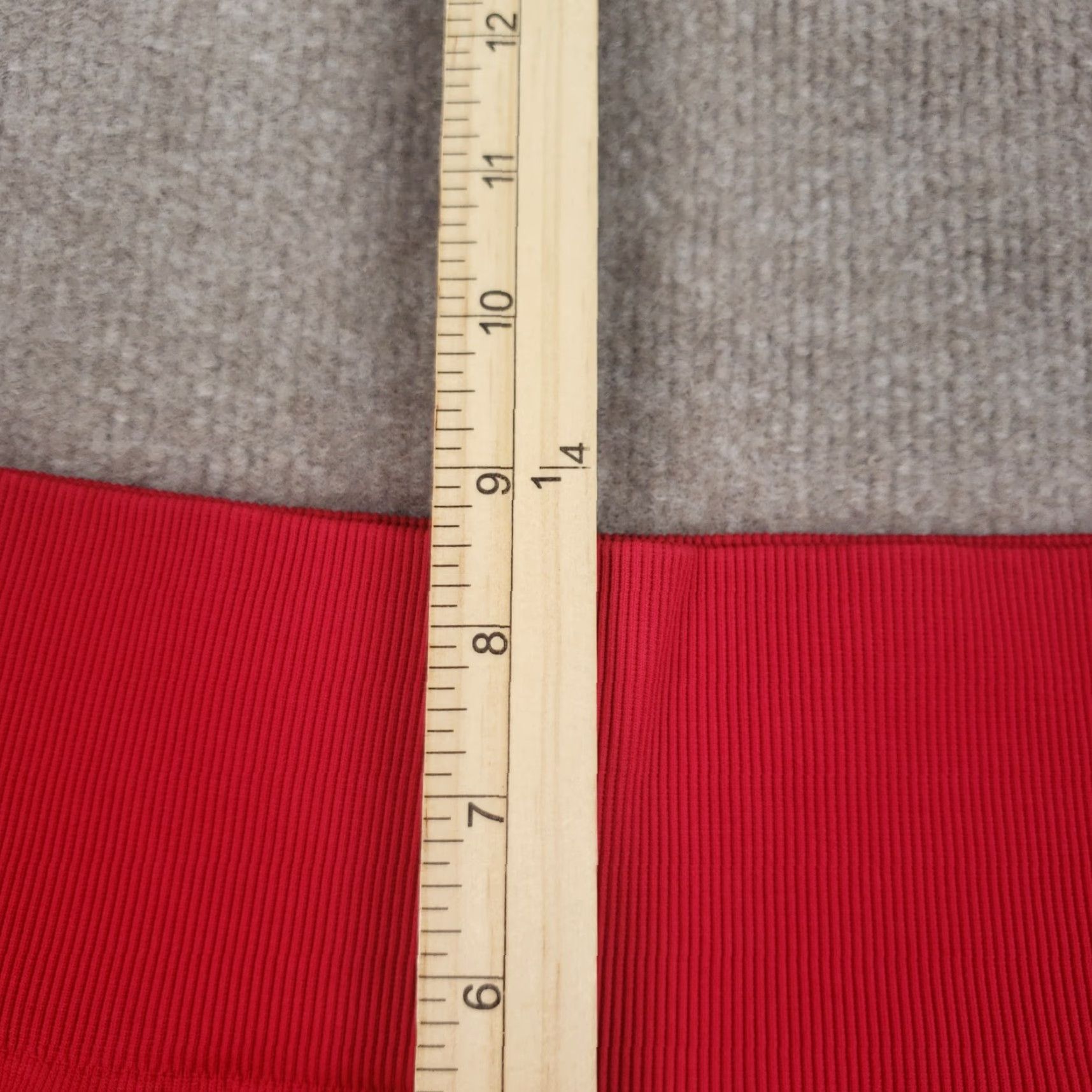 Vintage ICIW Women's Large Red Laser Cut Leggings Athleisure Active Wear Cropped Size 36" / US 14 / IT 50 - 7 Thumbnail