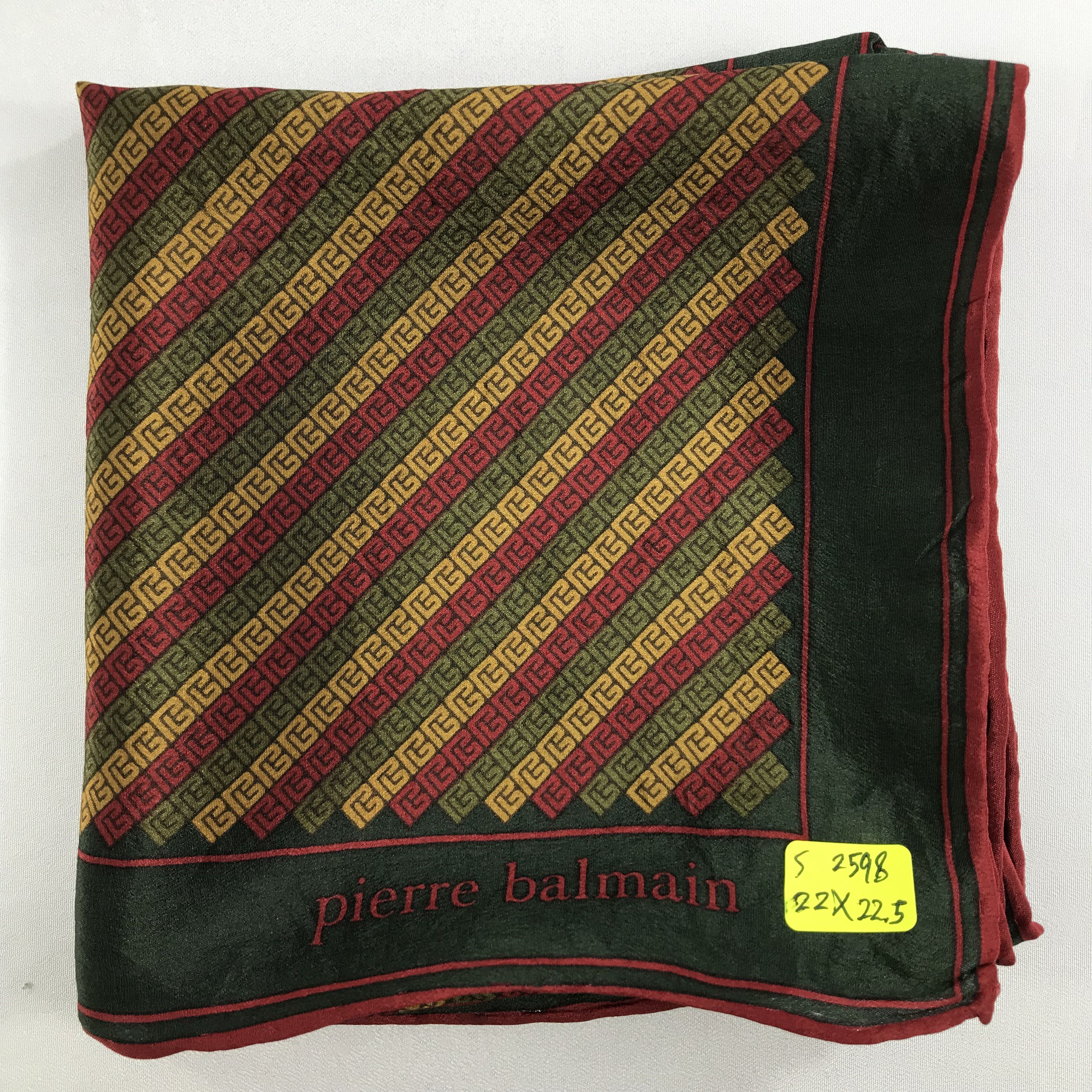 Pierre Balmain × Vintage Pierre Balmain Bandana / Handkerchief / Neckerchief - S2598 Size ONE SIZE - 4 Thumbnail