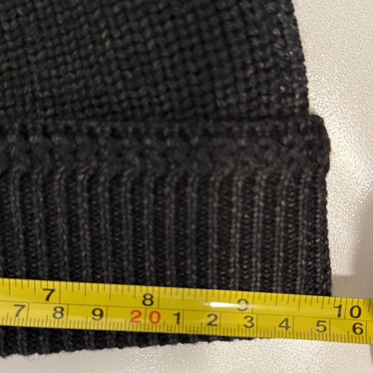 RRL Ralph Lauren Double RL Beanie 100% Merino Wool Black/Gray Size ONE SIZE - 6 Thumbnail