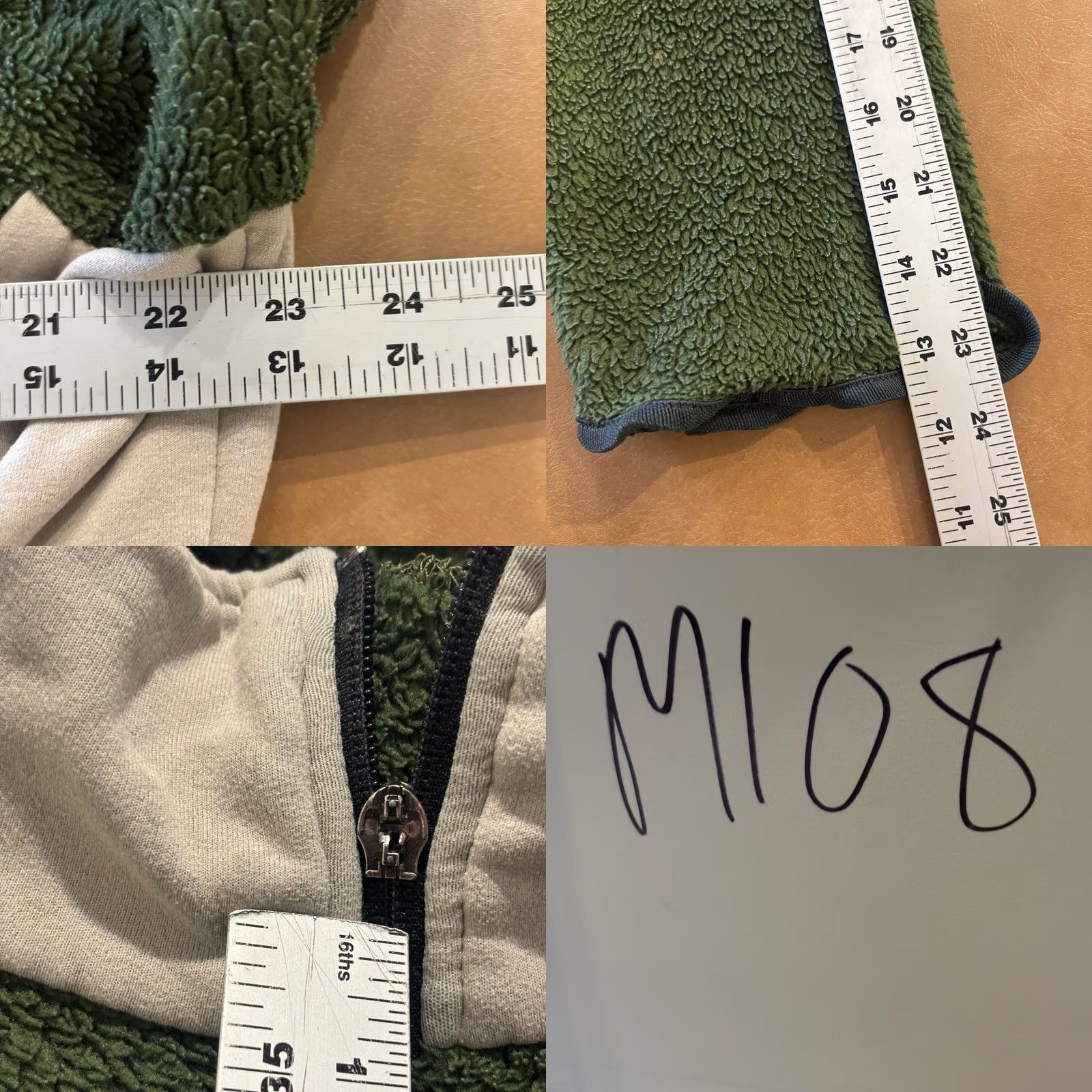 The North Face The North Face Osito Fleece Jacket XL Women Green Tan Full Zip High Pile Soft Size XL / US 12-14 / IT 48-50 - 8 Thumbnail