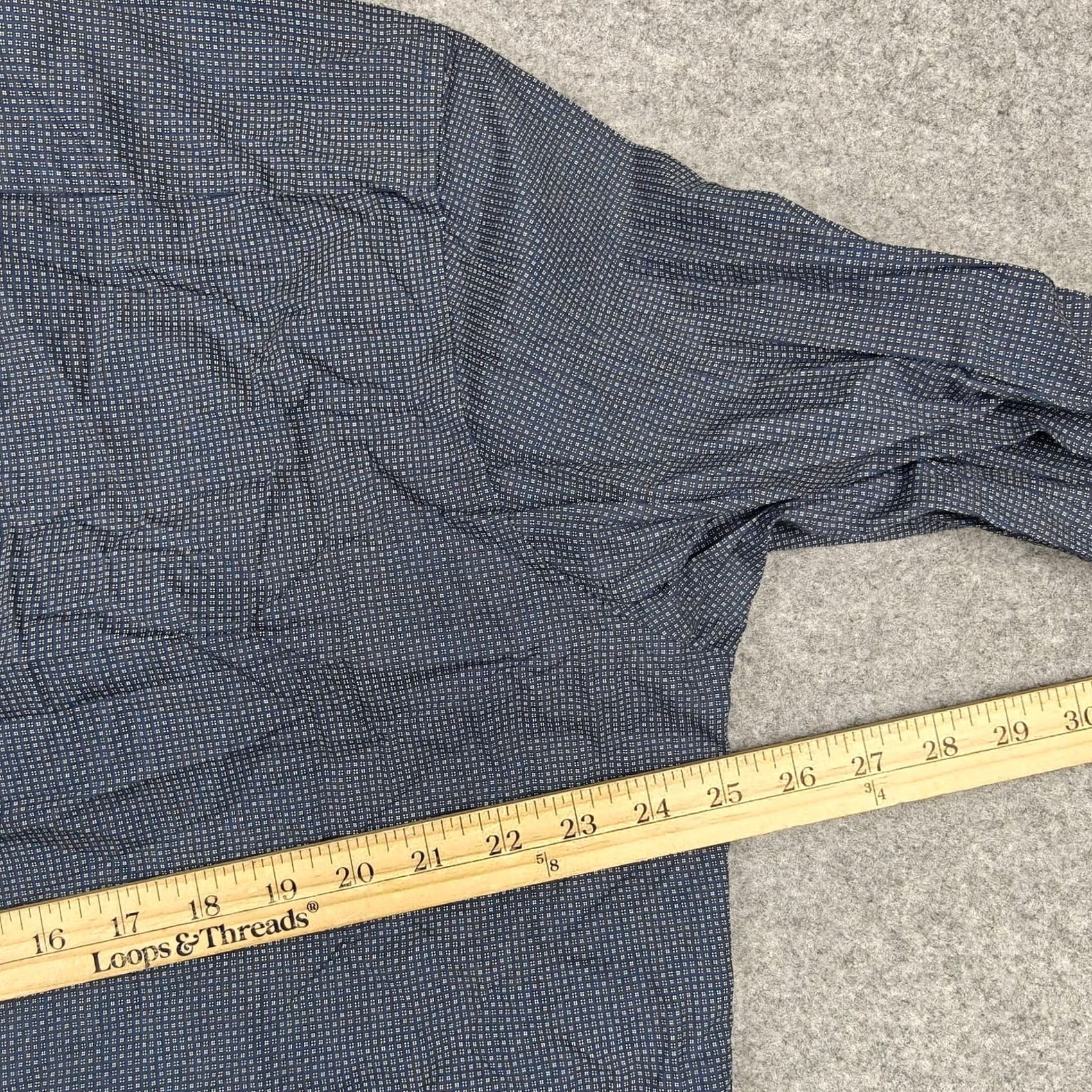 Theory Theory Dress Shirt Mens 2XL Blue Graphic Dot Regular Fit Long Sleeve Button Up Size 48R - 7 Thumbnail
