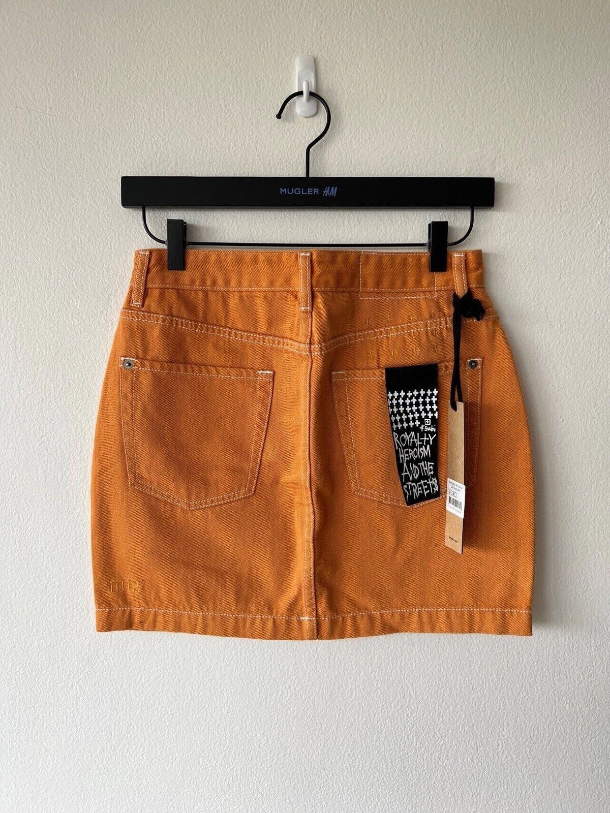 Ksubi new Ksubi womens denim short skirt super x mini 28 10 orange Size 42" / US 20 - 3 Thumbnail