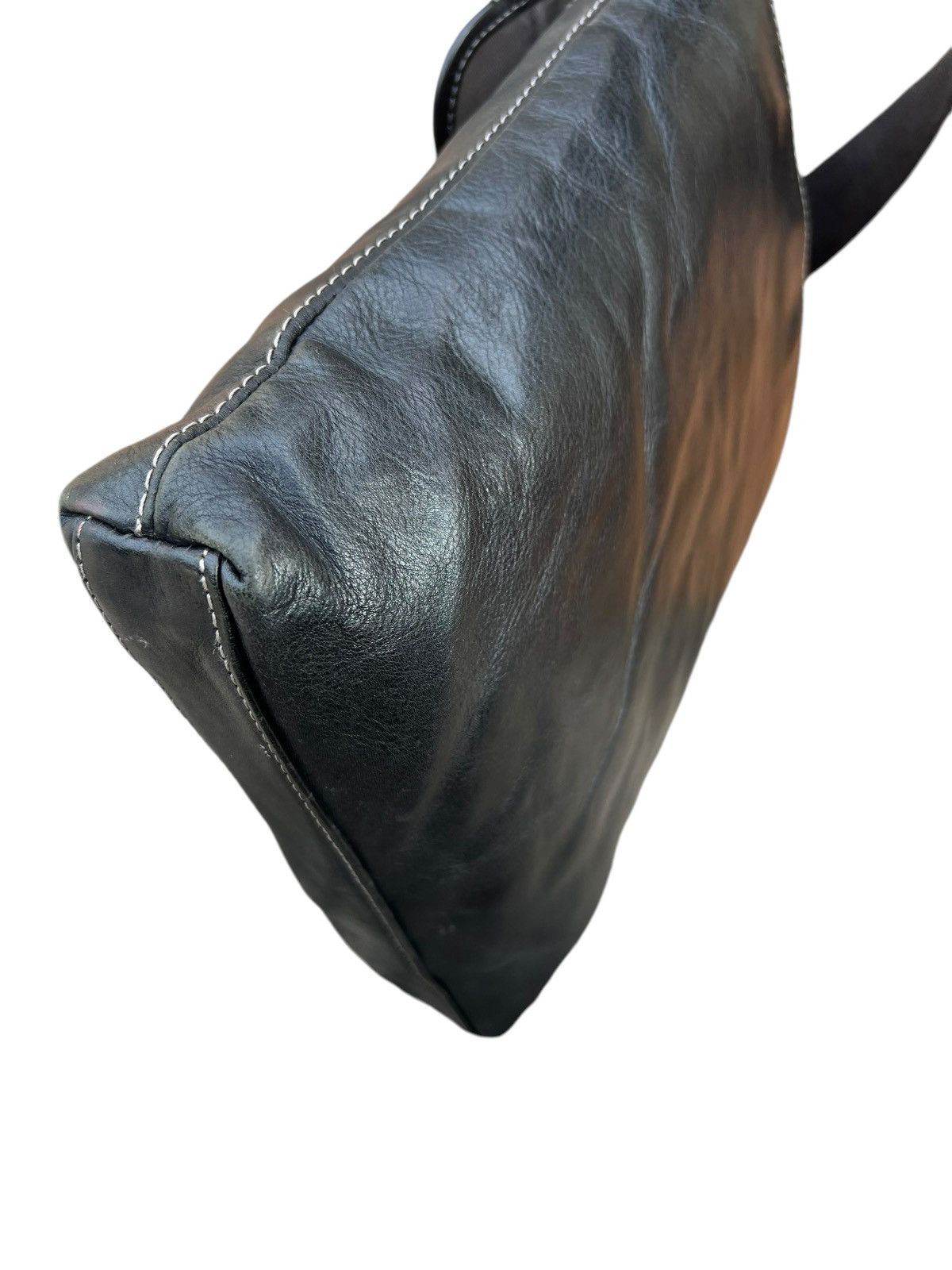 Leather Indeed Per Tutti Japan Black Patina Leather Bag Sling Size ONE SIZE - 13 Thumbnail