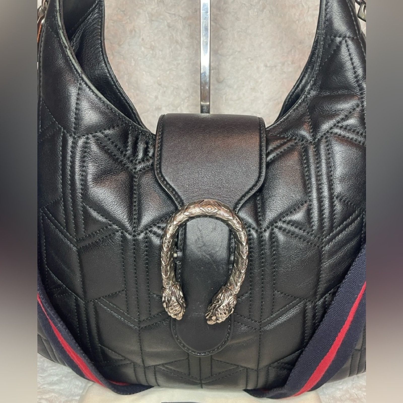 Gucci Gucci Dionysus Medium Hobo Black Tiger Clasp 446687 Size ONE SIZE - 3 Thumbnail