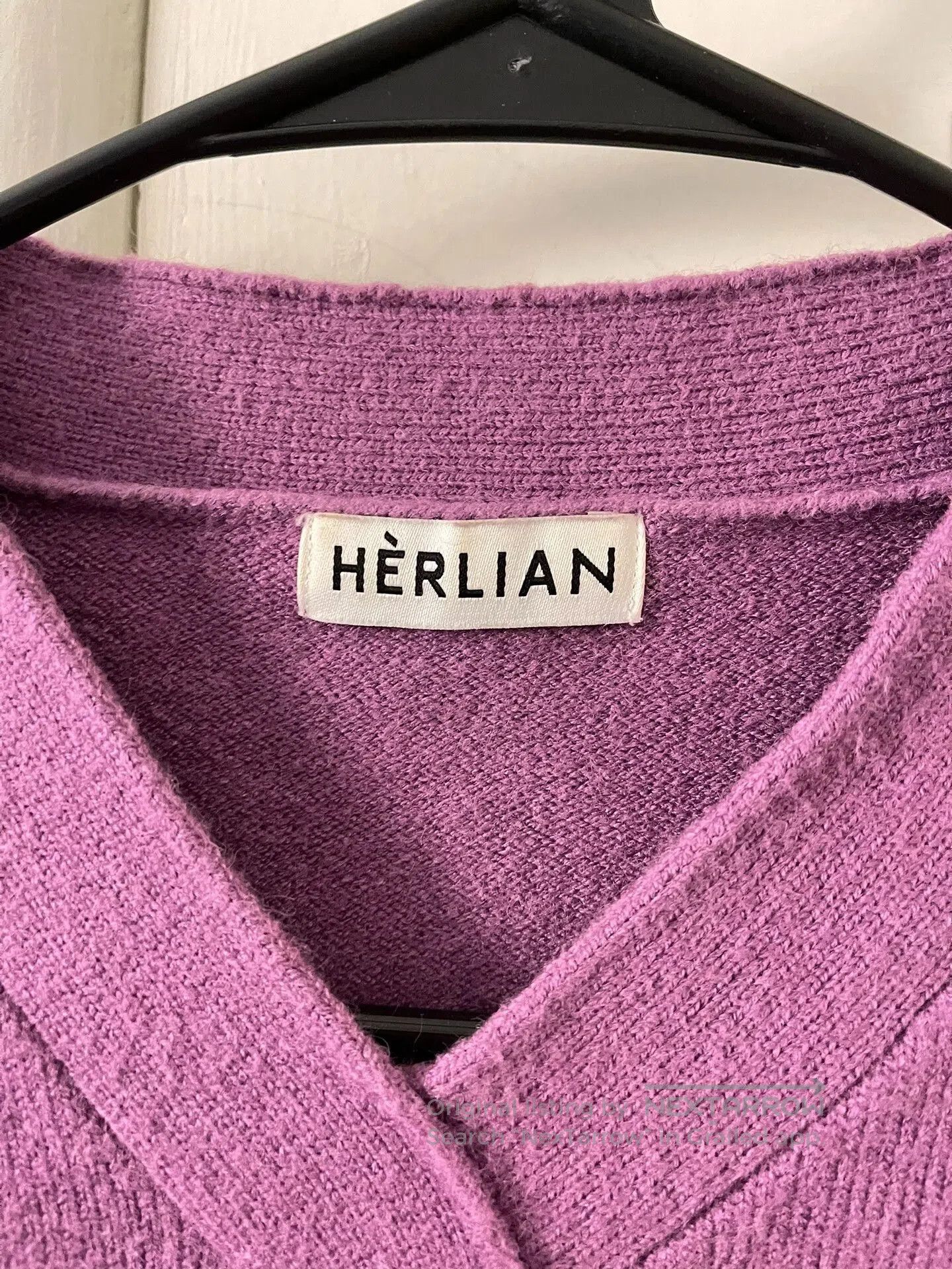Japanese Brand Short Purple Knit Sweater Size S. Size S / US 4 / IT 40 - 3 Thumbnail