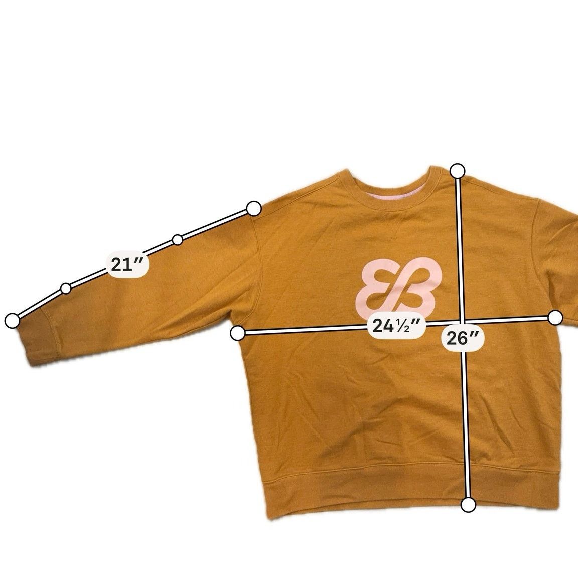 Eddie Bauer Eddie Bauer Women’s XL Mustard Logo Crewneck Sweatshirt Size XL / US 12-14 / IT 48-50 - 8 Thumbnail