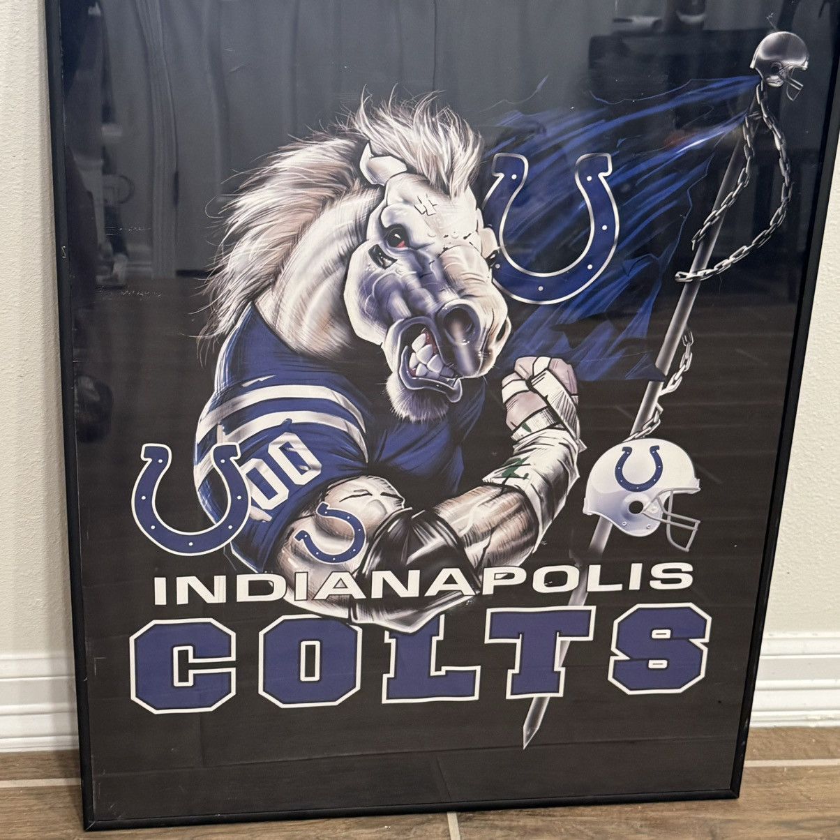 Liquid Blue × NFL × Vintage 2006 NFL Indianapolis Colts 28.5x22.5 Framed Football Poster Size ONE SIZE - 7 Thumbnail