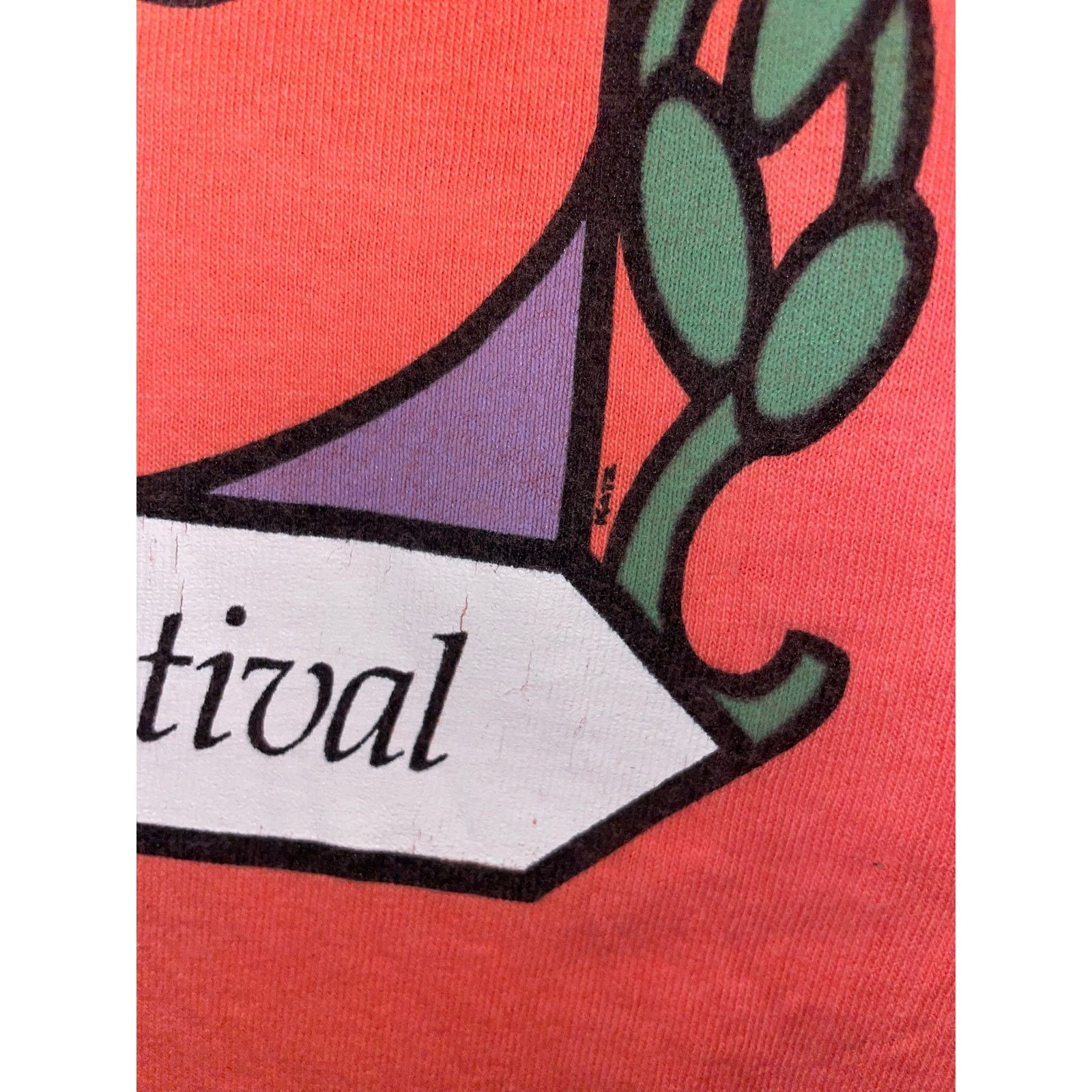 Fruit Of The Loom 1990s Mainsail Arts Festival Art Florida Flamingo Shirt L Size US L / EU 52-54 / 3 - 5 Thumbnail
