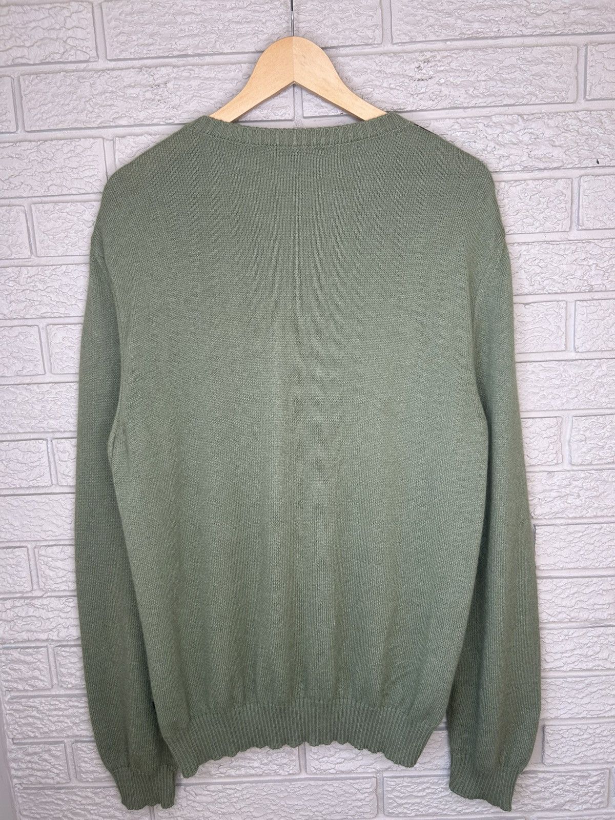 Gucci Gucci Alpaca Silk Olive Green Calfskin Patch Knit Sweater Size US XL / EU 56 / 4 - 10 Thumbnail