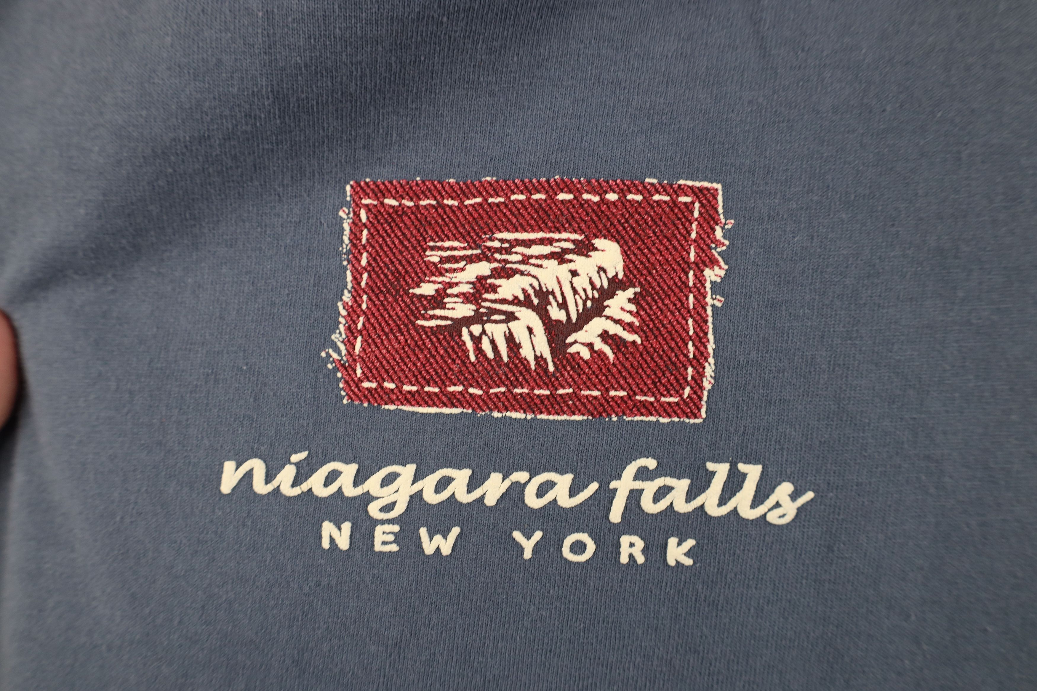 Vintage Vintage 90s Streetwear New York T-Shirt Blue USA Cotton Size US L / EU 52-54 / 3 - 4 Thumbnail