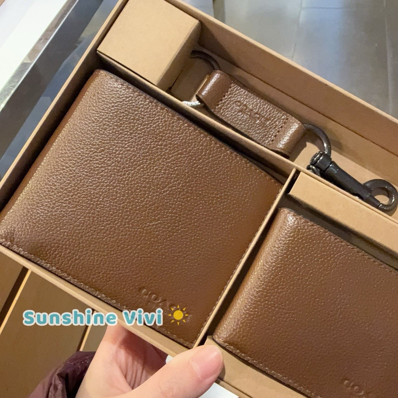 Coach NWT Coach 3 In 1 Bifold Wallet Set Key Fob Leather CS433 Size ONE SIZE - 3 Thumbnail