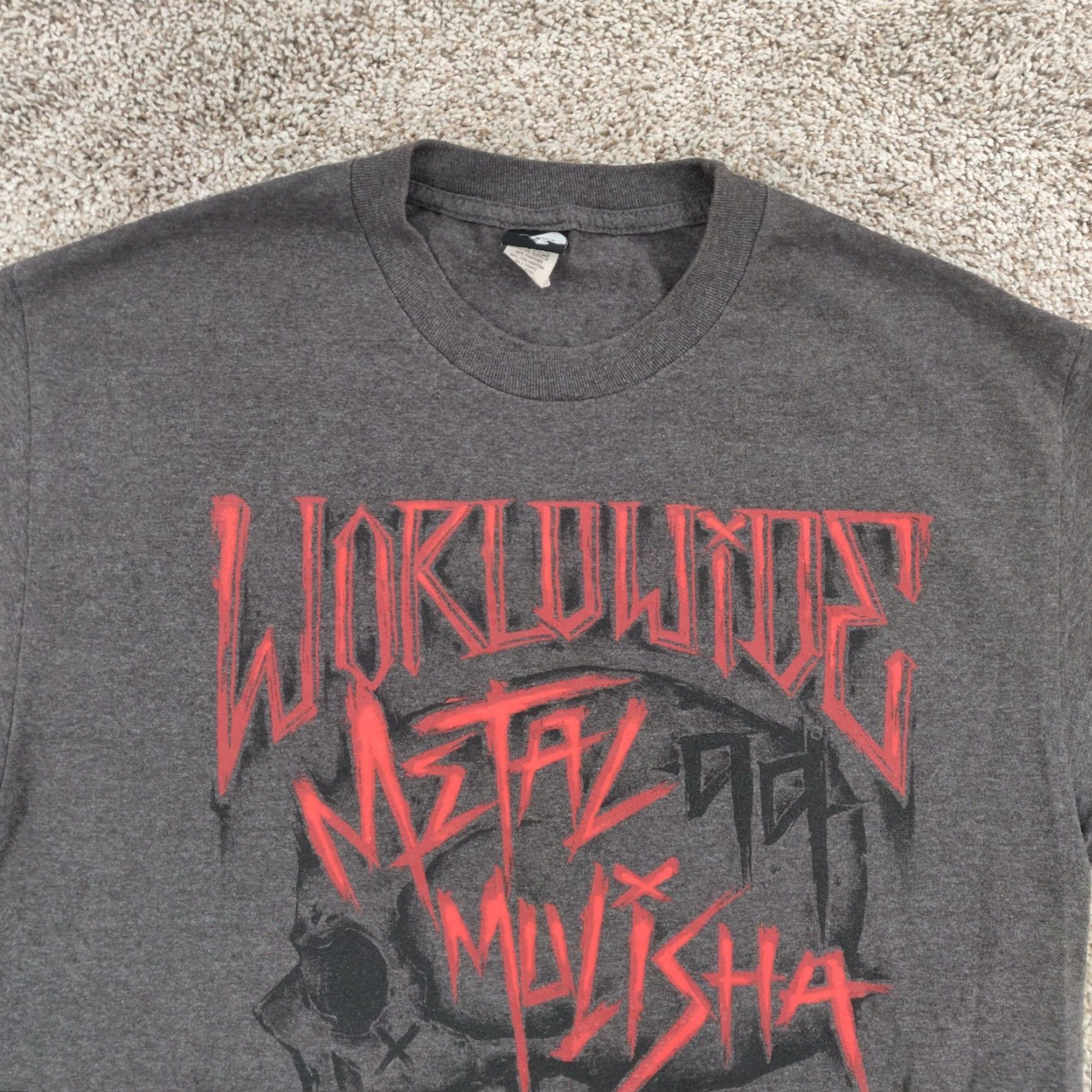 Metal Mulisha VINTAGE Metal Mulisha Shirt Men L Gray Skull Helmet Graphic Print Streetwear Size US L / EU 52-54 / 3 - 2 Thumbnail