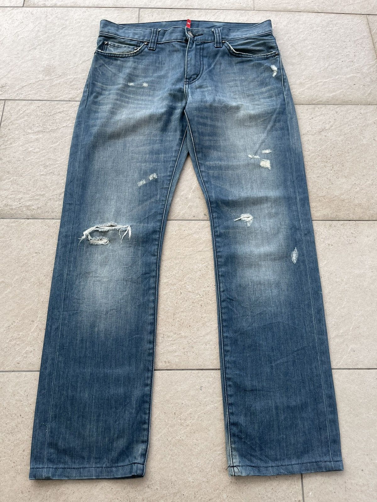 Japanese Brand 🔥Japanese Brands Uniqlo Distressed Denim W33🔥 Size US 33 - 3 Thumbnail