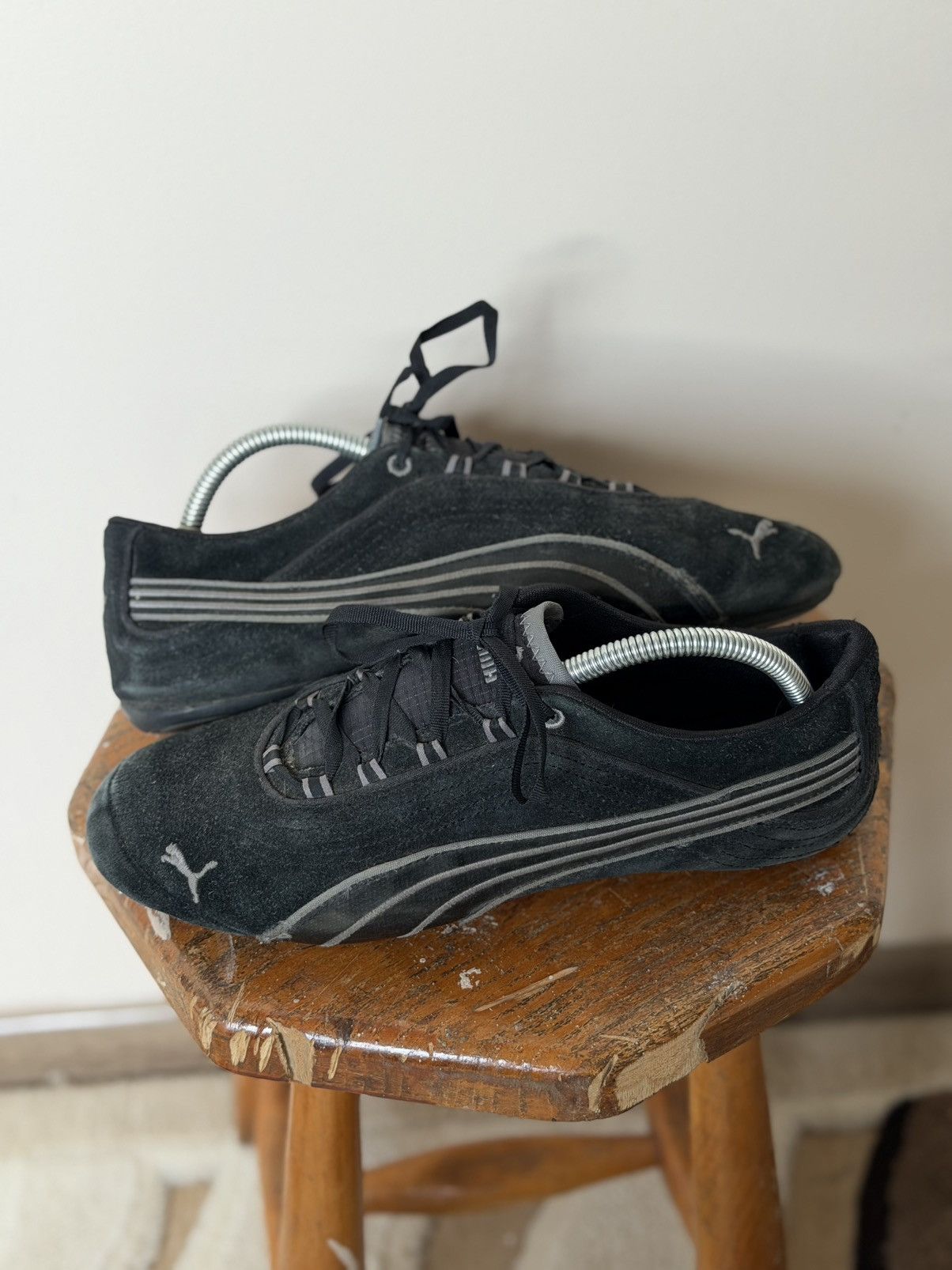 Puma Puma Speedcat Black Leather Suede Sneakers Y2K Size US 7 / EU 40 - 3 Thumbnail
