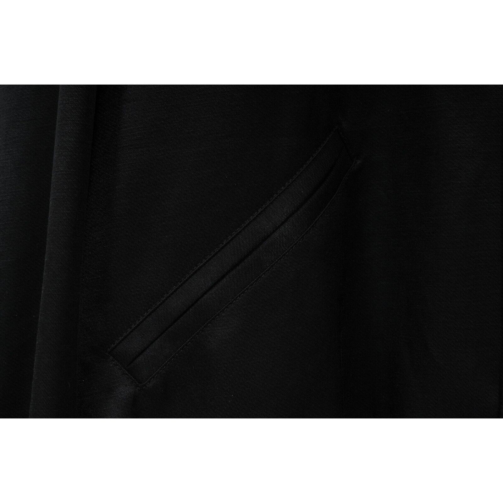 Saint Laurent Paris Ikat Bomber Jacket Black Satin Size US L / EU 52-54 / 3 - 6 Thumbnail