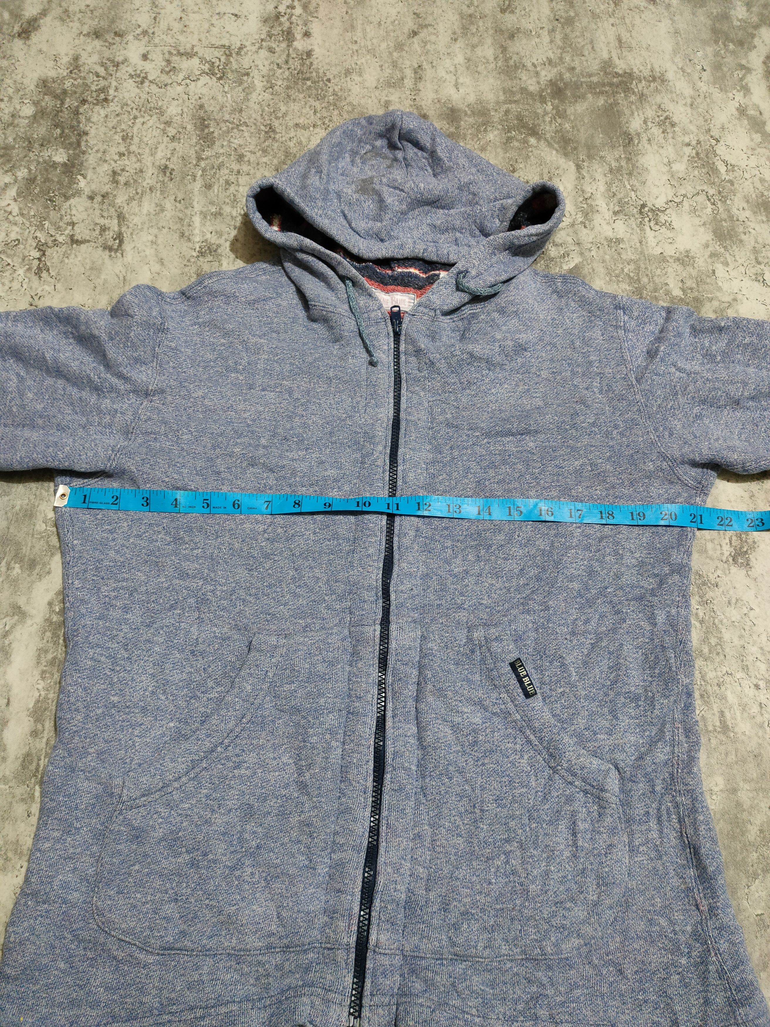 Blue Blue Japan × Japanese Brand × Vintage 🔥 Vintage Blue Blue Japan Recycle fiber zip Hoodie Size US L / EU 52-54 / 3 - 10 Thumbnail