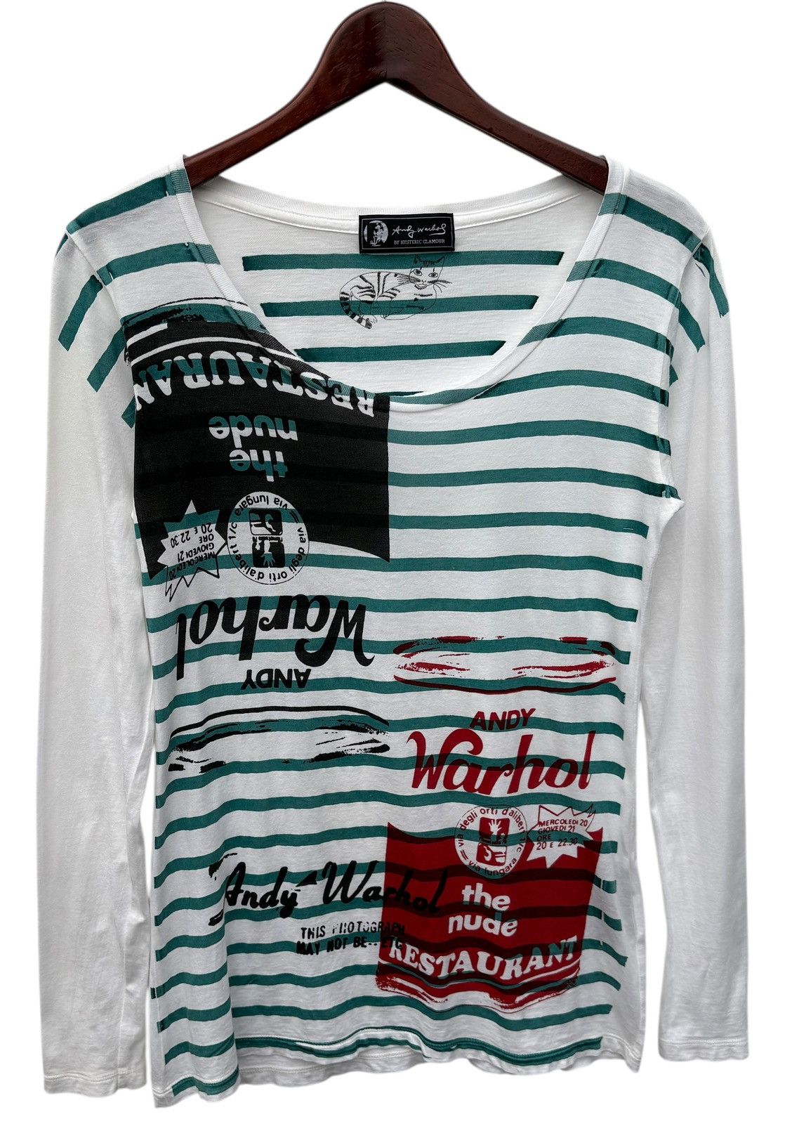 Andy Warhol × Hysteric Glamour Hysteric Glamour X Andy Warhol Stripes Longsleeve Shirt Size ONE SIZE - 3 Thumbnail