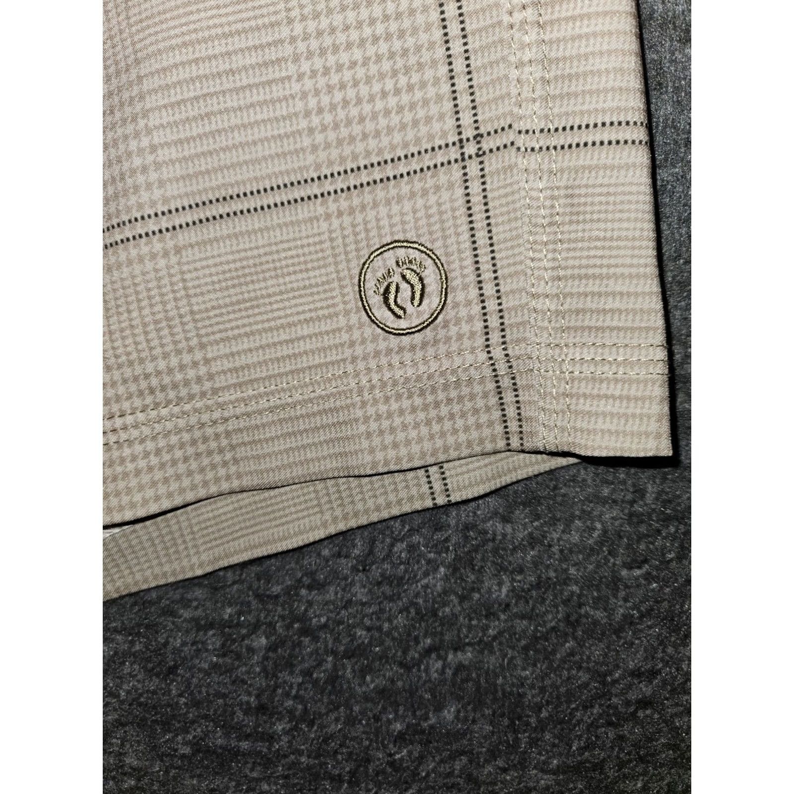 Hang Ten Hang Ten Board Shorts Men's 34 Beige Plaid Check Surf Beach Swimming Aloha Pockets Lightweight Drawstring Mens Size US 34 / EU 50 - 6 Thumbnail
