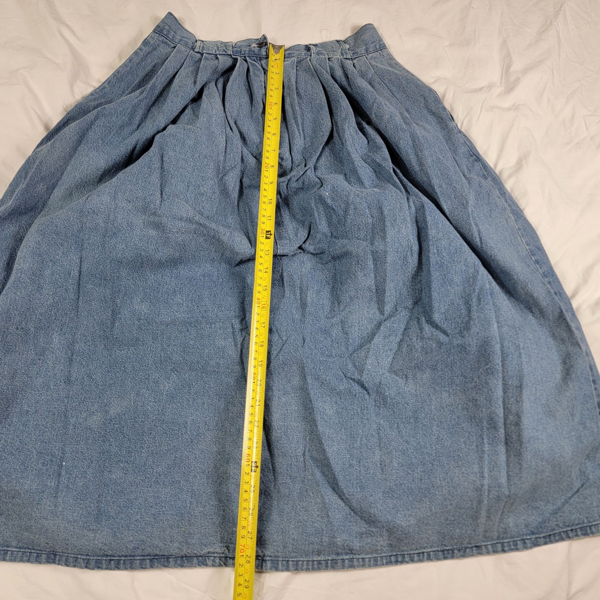 Other × Vintage Vintage Avon Fashions Womens 13/14 Denim Skirt Made In USA R Size 36" / US 14 / IT 50 - 8 Thumbnail