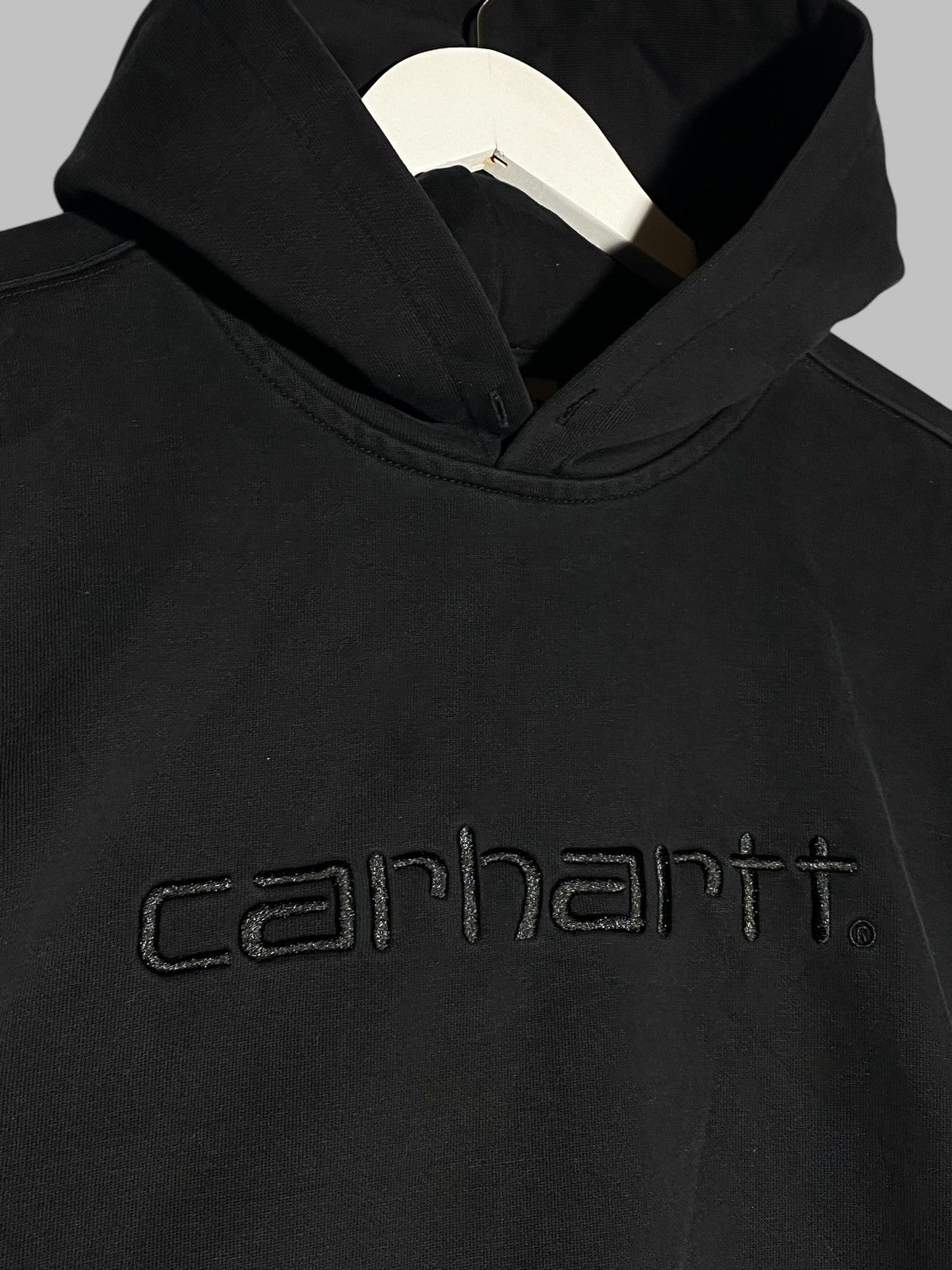 Carhartt Carhartt Hooded Sweatshirt Embroidered Logo Total Black USA Size US M / EU 48-50 / 2 - 3 Thumbnail
