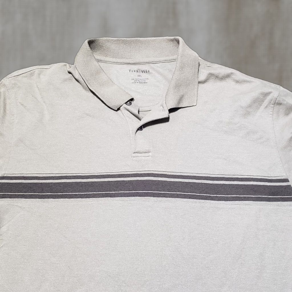 Van Heusen VINTAGE Van Heusen Light Brown Short Sleeve Polo Shirt Top Adult Women's Size XXL 2XL Brown Cotton Blend Polo Shirt Womens 2XL Size XXL / US 16-18 / IT 52-54 - 1 Thumbnail