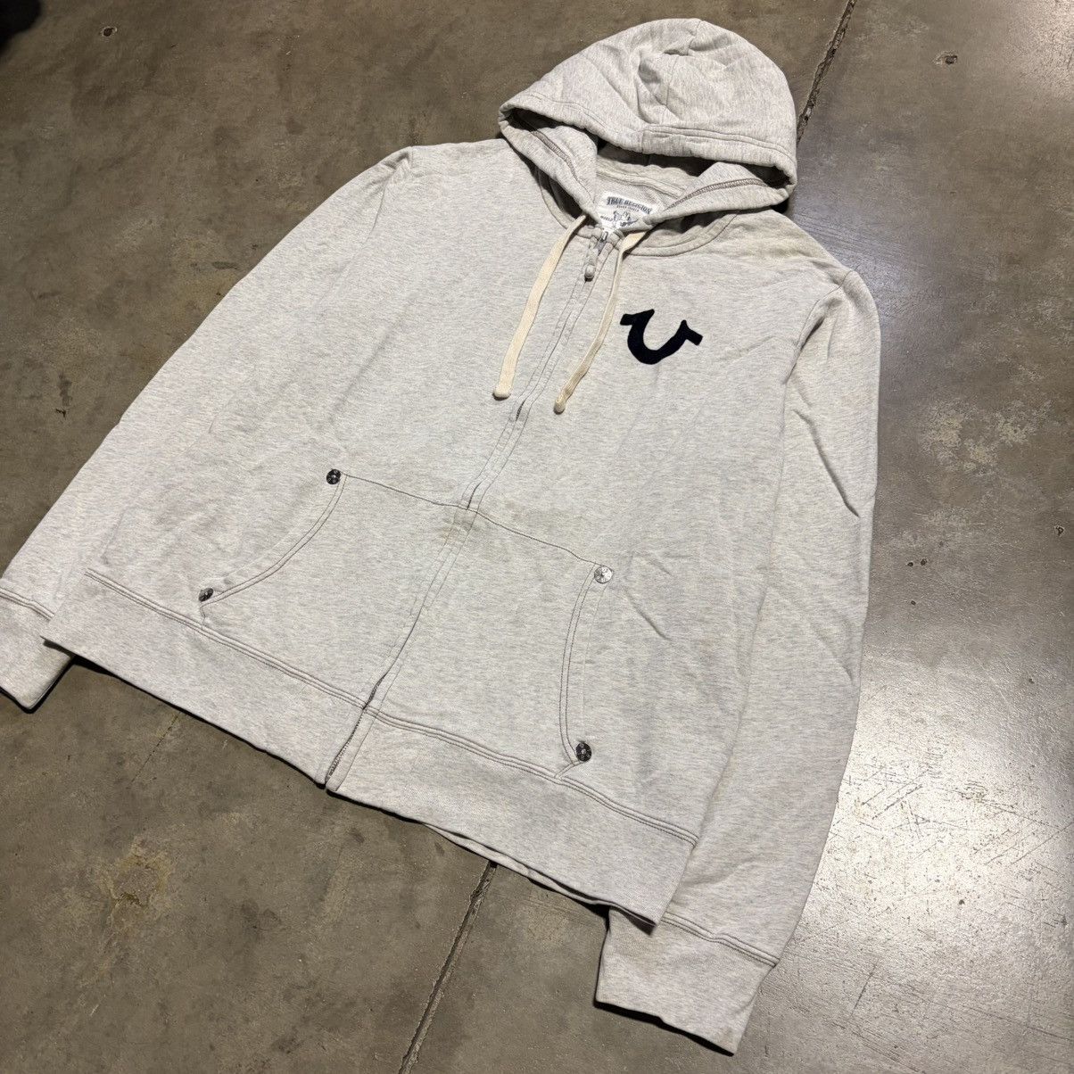 True Religion Vintage True Religion Zip Up Hoodie Sweatshirt Buddha Logo Size US XXL / EU 58 / 5 - 10 Thumbnail