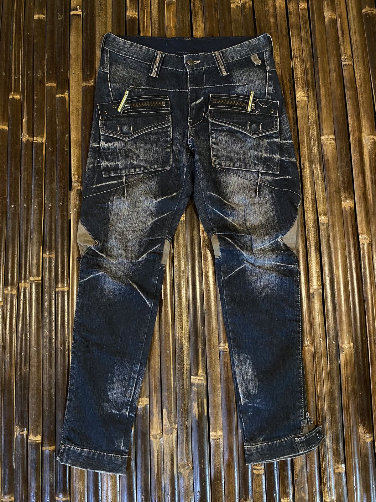 image of Ppfm Multi Zipper Jeans in Denim, Men's (Size 31)