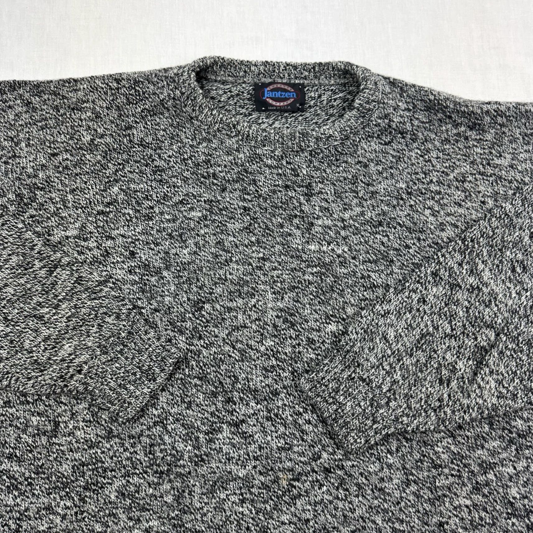 Jantzen VINTAGE Jantzen Sweater Men XL Gray Knit Crew Neck 90s USA Pullover Size US XL / EU 56 / 4 - 2 Thumbnail