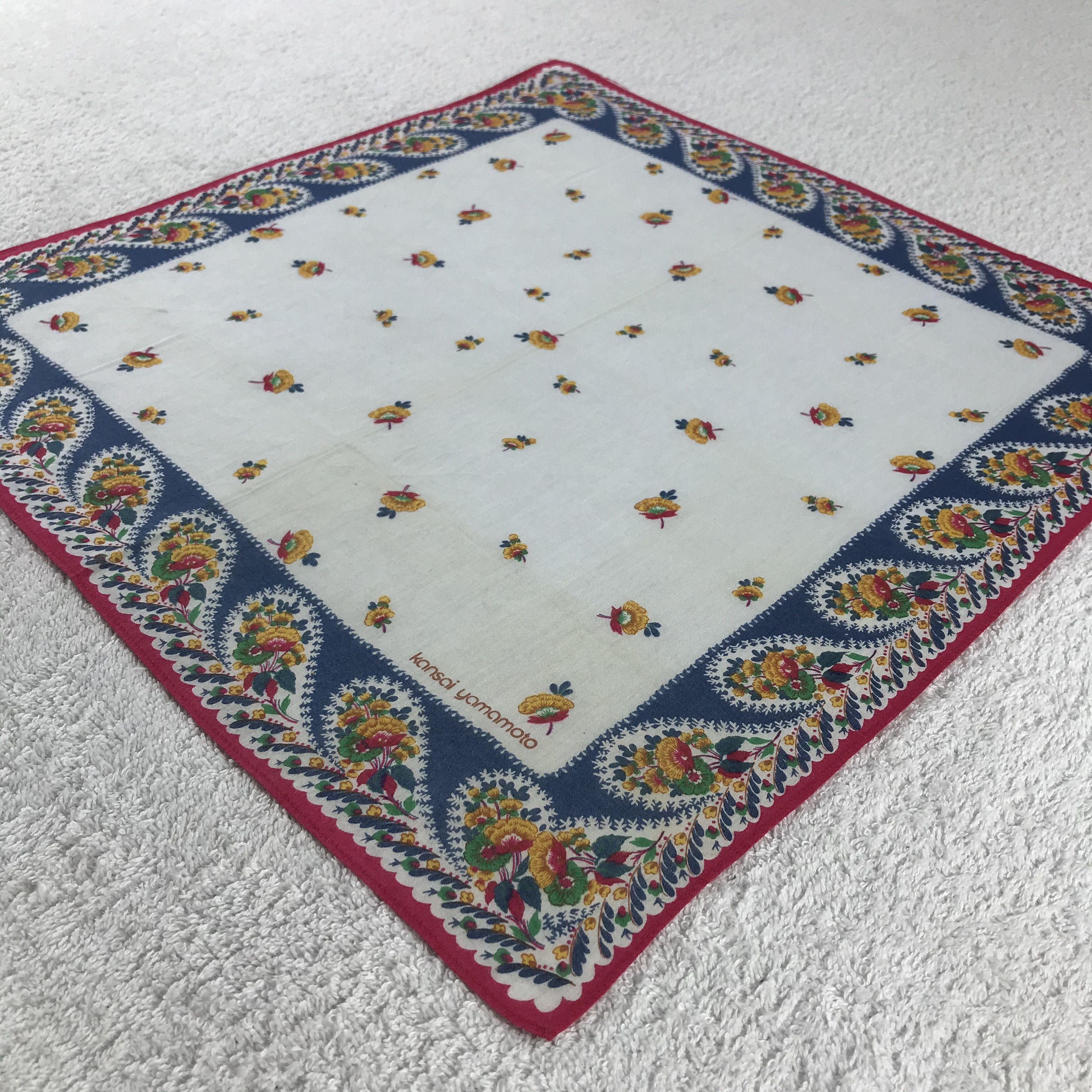 Kansai Yamamoto × Vintage Kansai Yamamoto Bandana / Handkerchief / Neckerchief - S239 Size ONE SIZE - 2 Thumbnail