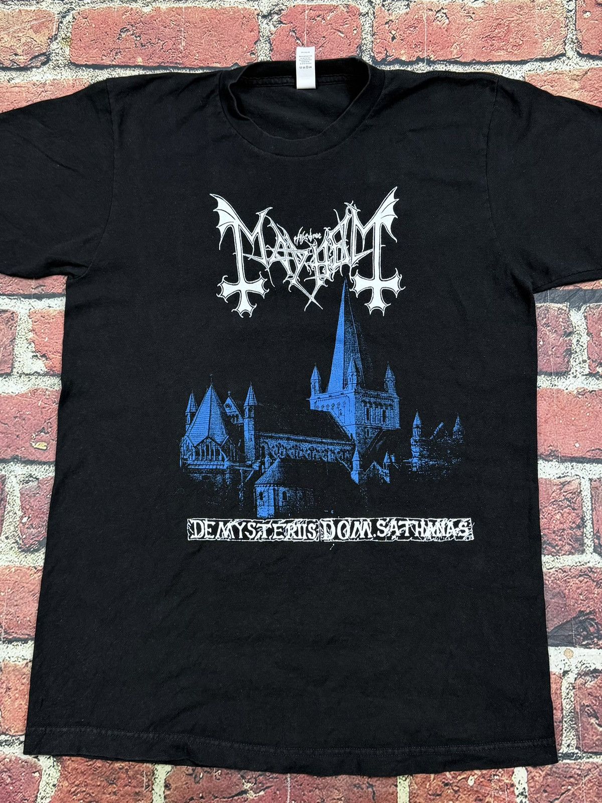 Tultex Mayhem De Mysteriis Dom Sathanas Album Black Metal Band Tee Size US M / EU 48-50 / 2 - 2 Thumbnail