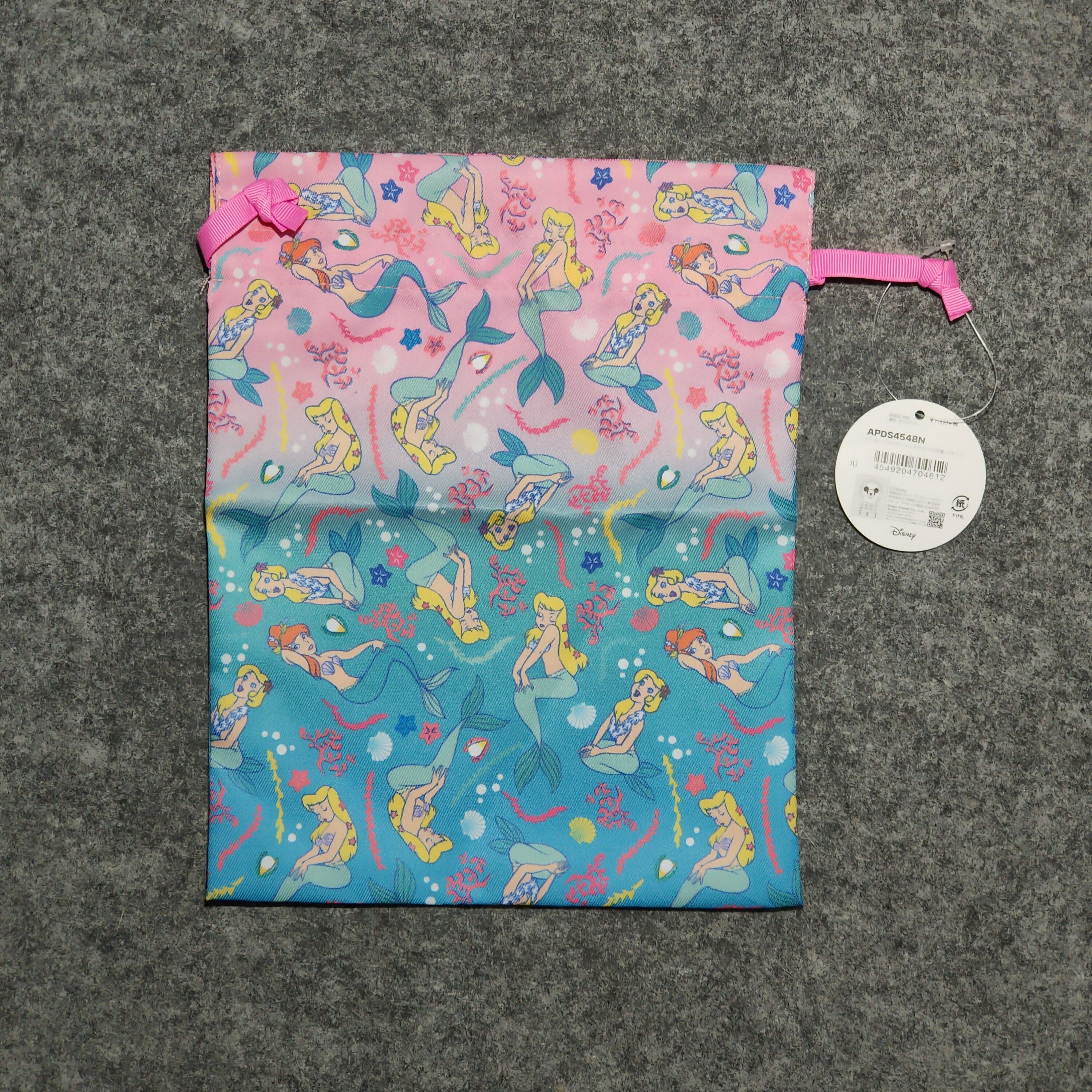 Disney 🔥Disney Nostalgia Peter Pan Mermaid drawstring bag Size ONE SIZE - 2 Thumbnail