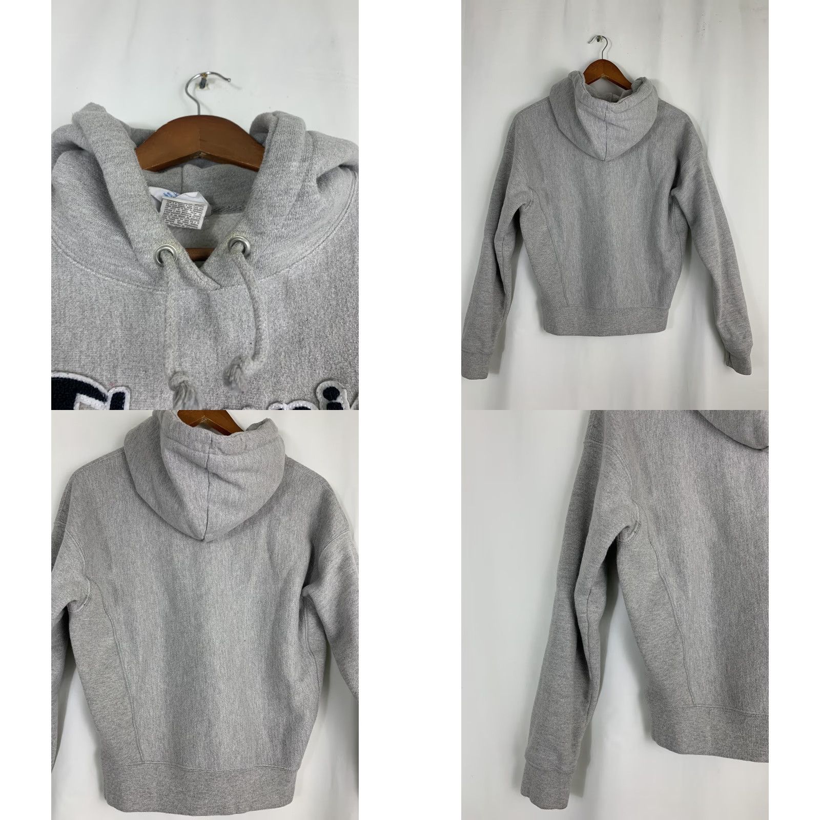 Champion Champion Hoodie Women’s Small Gray Reverse Weave Embroidered Spellout Pullover Pullover Hooded Sweatshirt Size S / US 4 / IT 40 - 8 Thumbnail