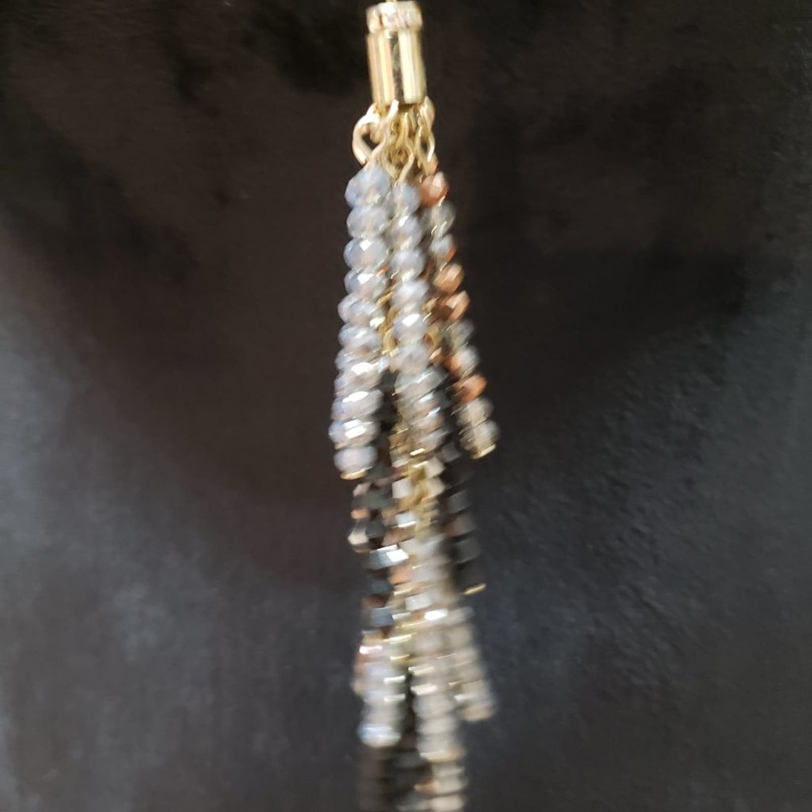 Other Time and Tru Womens Rhinestones Beaded Fringe Necklace Size ONE SIZE - 3 Thumbnail