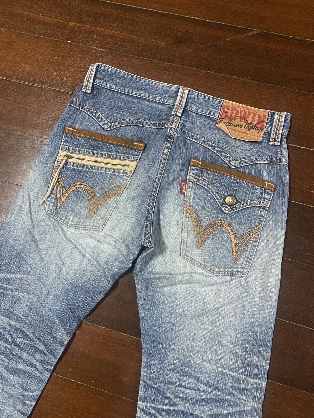If Six Was Nine Edwin Exclusive Vintage Lgb Style Denim distressed mud wash Size US 36 / EU 52 - 14 Thumbnail