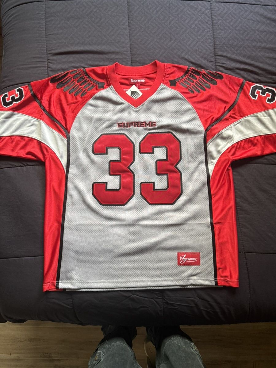 Supreme Supreme Wings Football Jersey Grey Size US L / EU 52-54 / 3 - 2 Thumbnail