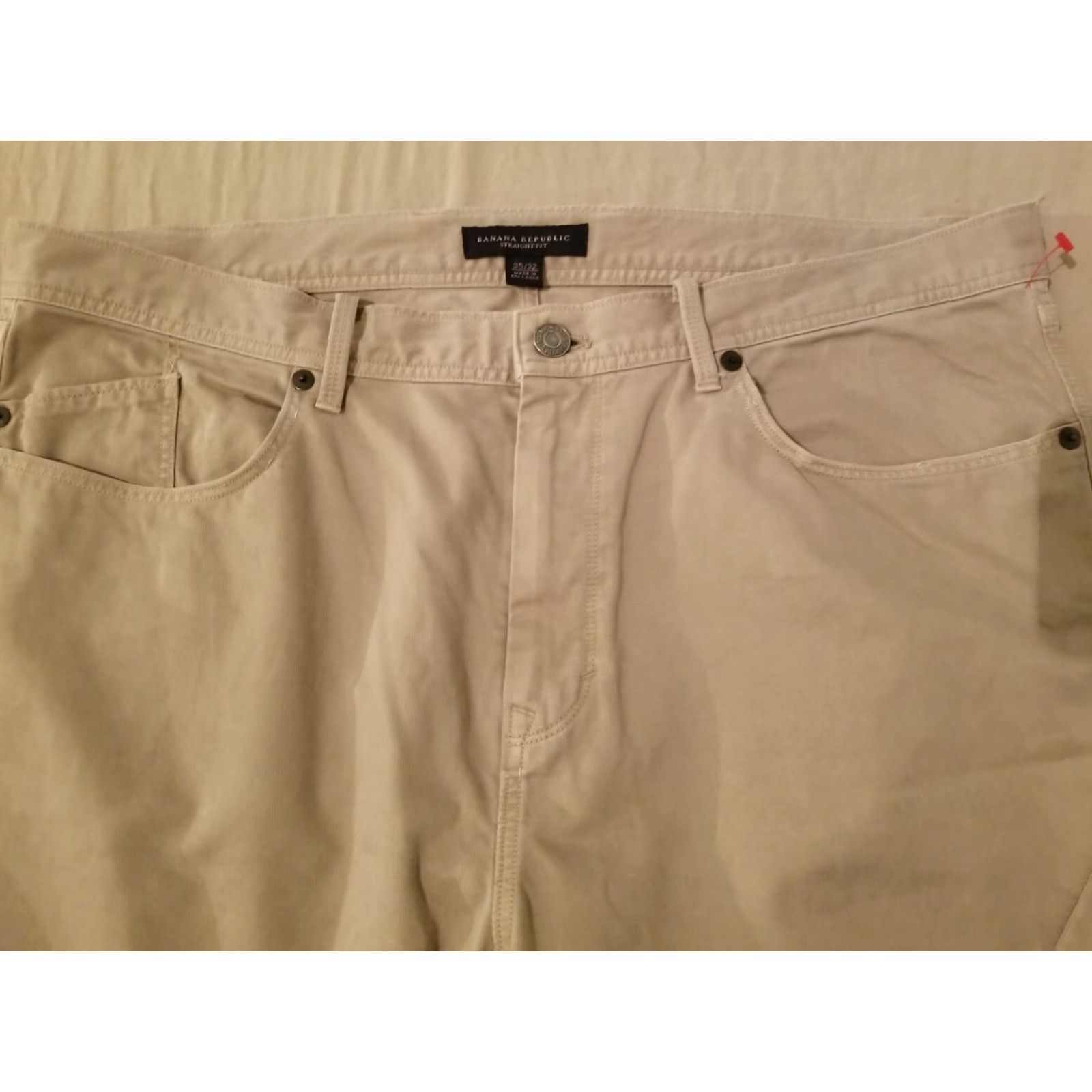 Banana Republic Banana Republic Jeans Pants Men 35x32 Straight Classic Beige Khaki Slim? (adjusted) Size US 35 - 4 Thumbnail