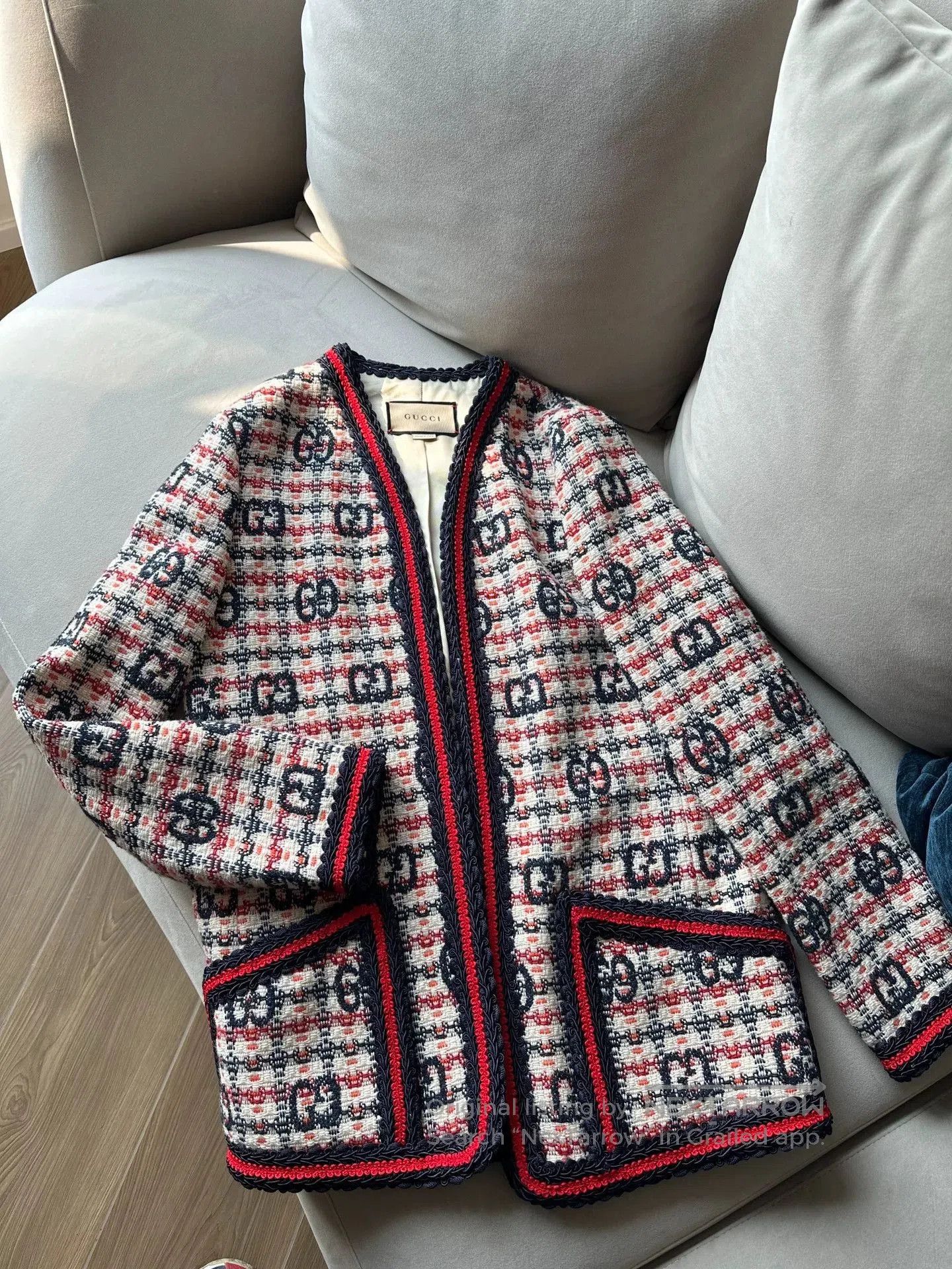Gucci Gucci Monogram Wool Blend Coat. Size S / US 4 / IT 40 - 1 Thumbnail