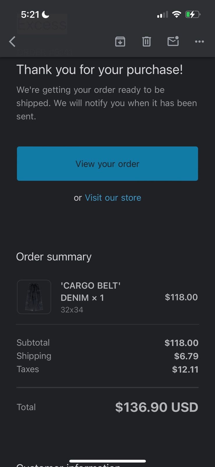 Vintage Excess Los Angeles “CARGO BELT” Jeans Size US 32 / EU 48 - 6 Thumbnail