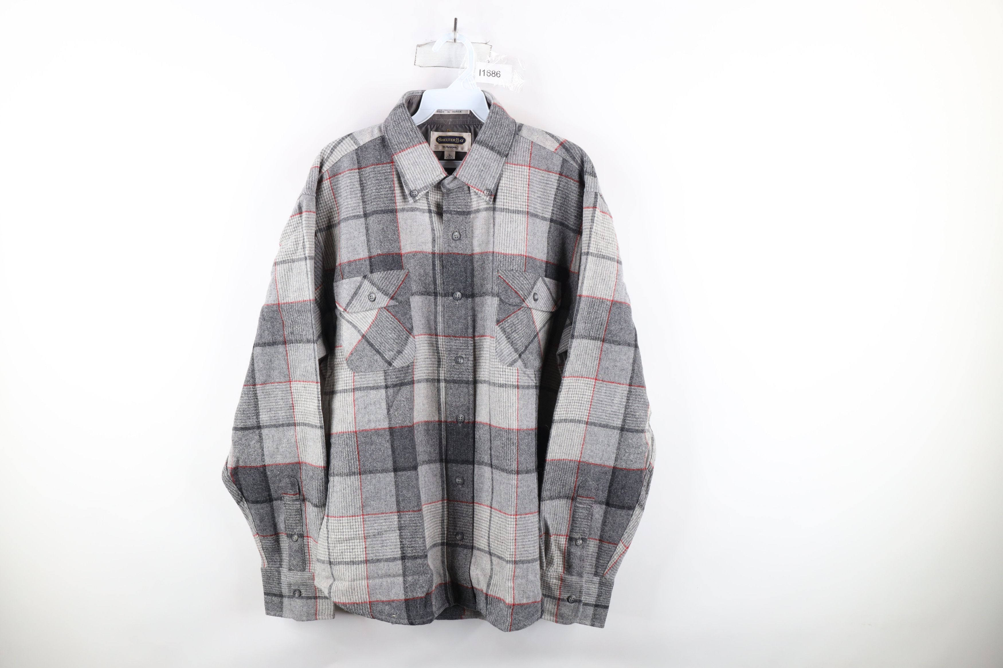 Vintage Vintage 70s Streetwear Collared Button Down Shirt Plaid Size US L / EU 52-54 / 3 - 1 Thumbnail
