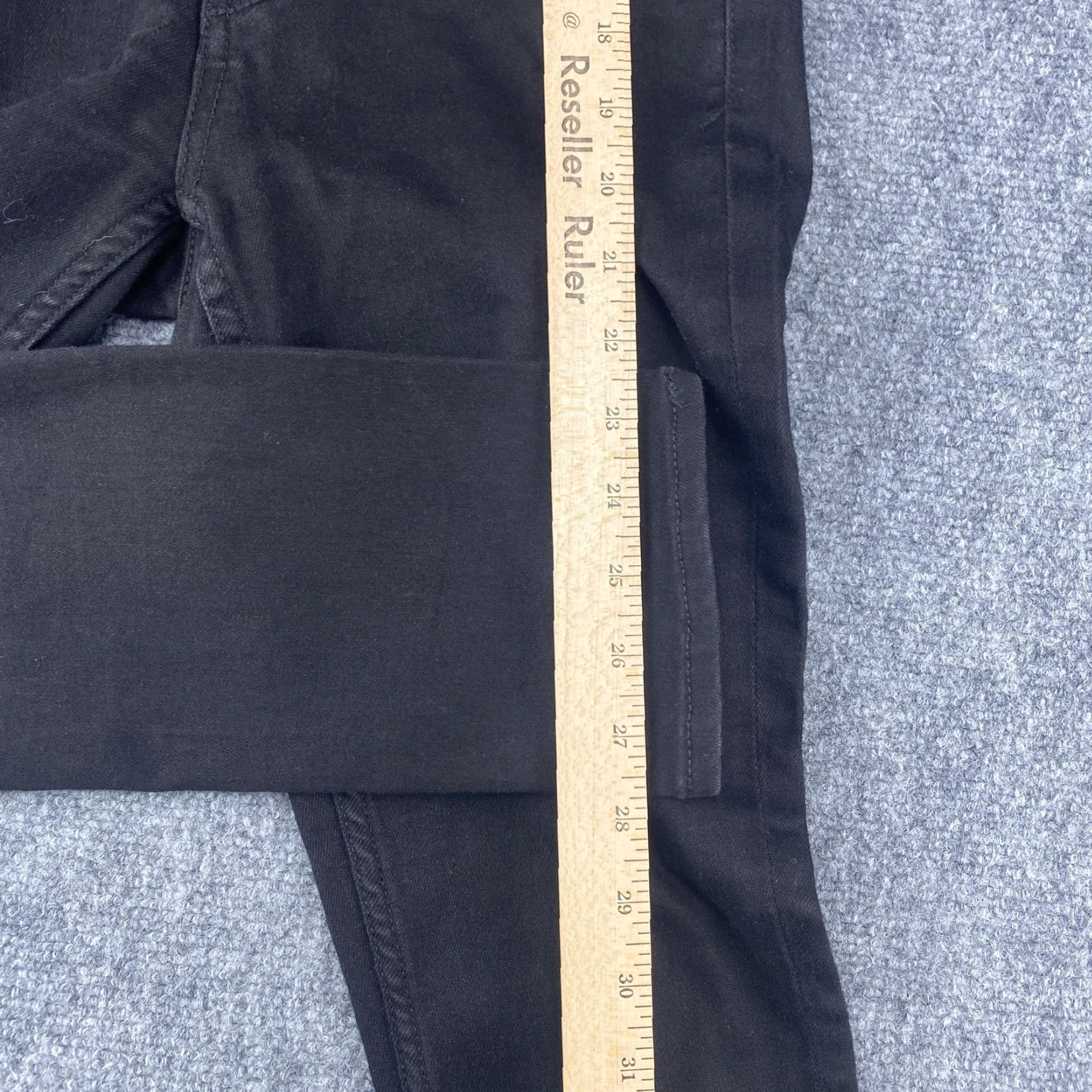 Vintage VINTAGE Pilcro and the Letterpress Jeans Womens 29 Black Skinny Ankle Side Slit Stretch Size 29" - 7 Thumbnail