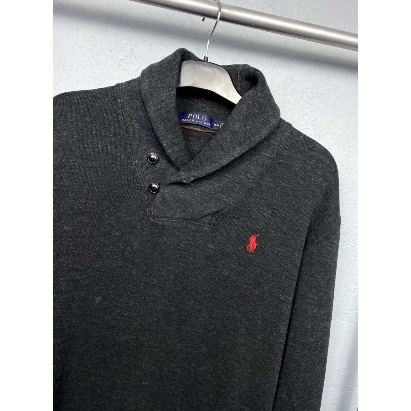 Polo Ralph Lauren Polo Ralph Lauren Mens Cardigan Sweater Sweatshirt Shirt Men M Gray Size US M / EU 48-50 / 2 - 2 Thumbnail