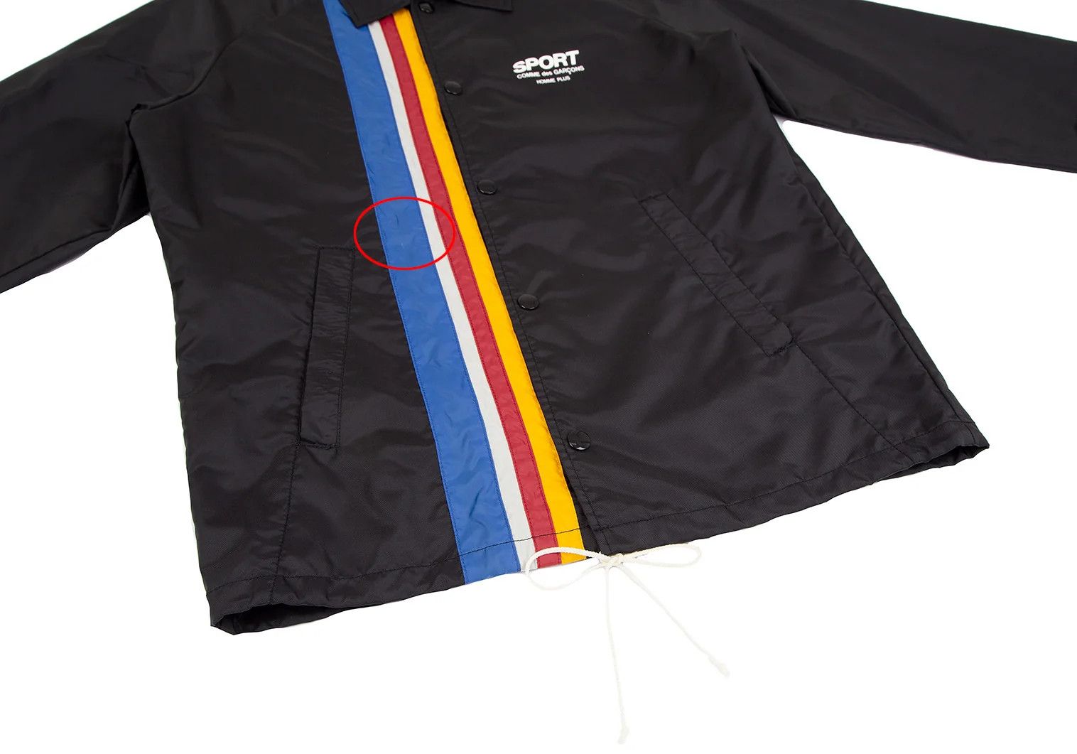 Comme des Garcons Homme Plus Color Block Raglan Coach Jacket in Black, Blue, Yellow Size US S / EU 44-46 / 1 - 7 Thumbnail
