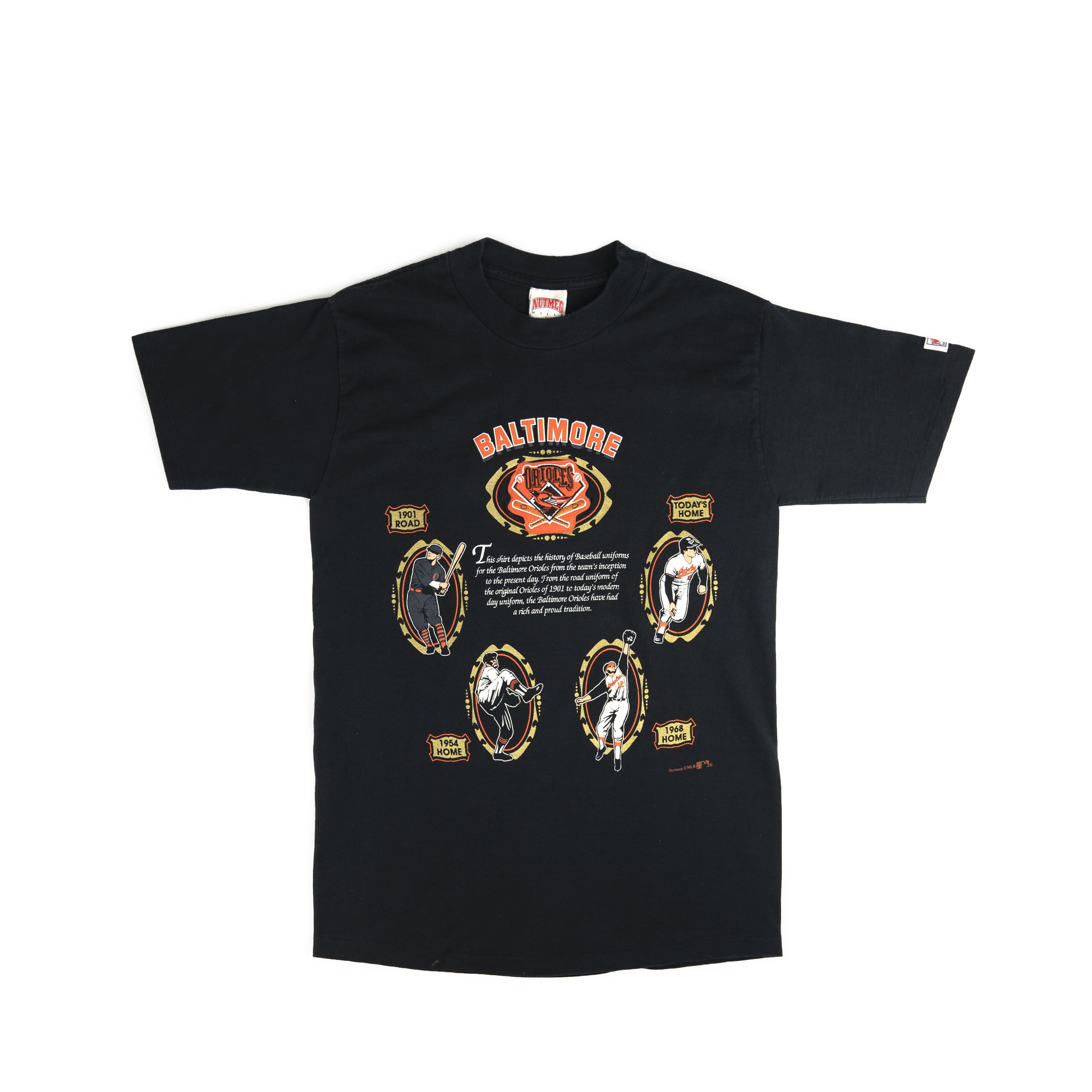 MLB × Nutmeg × Vintage Vintage 1990's Baltimore Orioles Tee Shirt Size US L / EU 52-54 / 3 - 1 Thumbnail